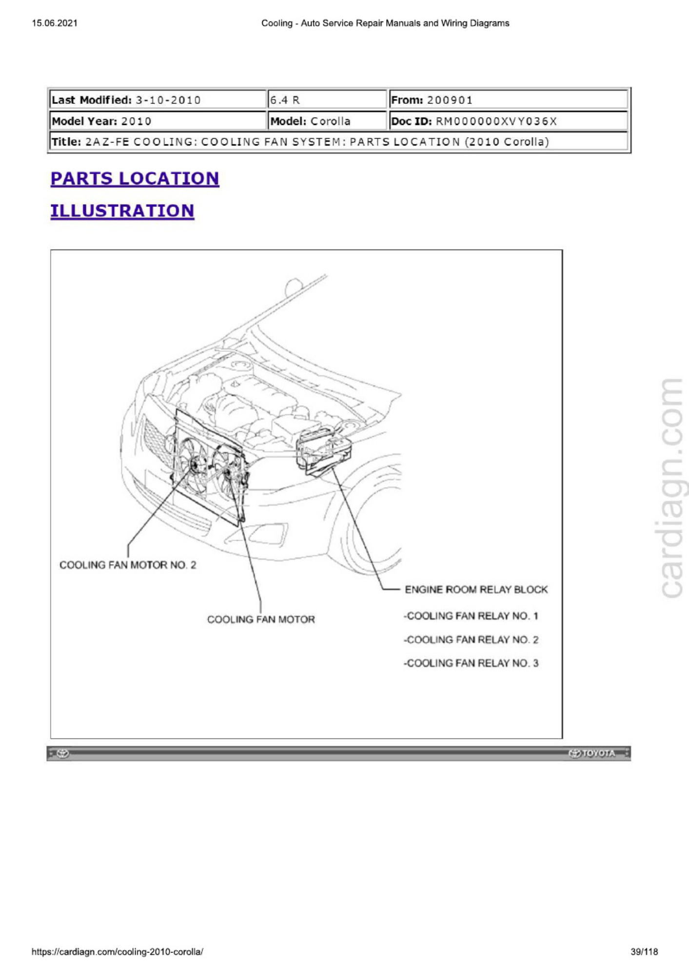 Sample 5 of Toyota Corolla 2009-2010 Cooling Technical Manual [PDF]