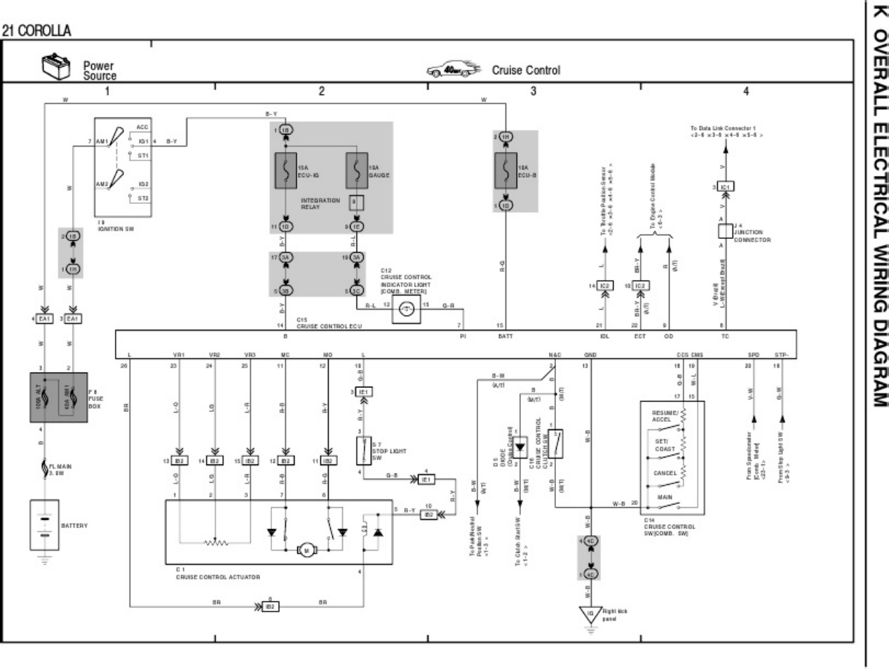 Sample 8 of Toyota Corolla Wiring Diagram Overview Complete Electrical Wiring Schematic & System Diagram [PDF]