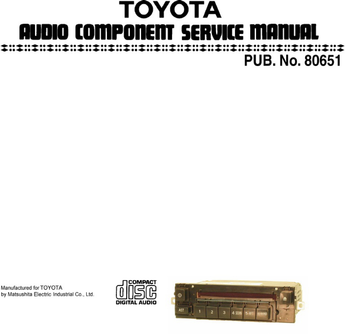 Sample 3 of Toyota CQ-MS0370K Radio Technical Manual [PDF]