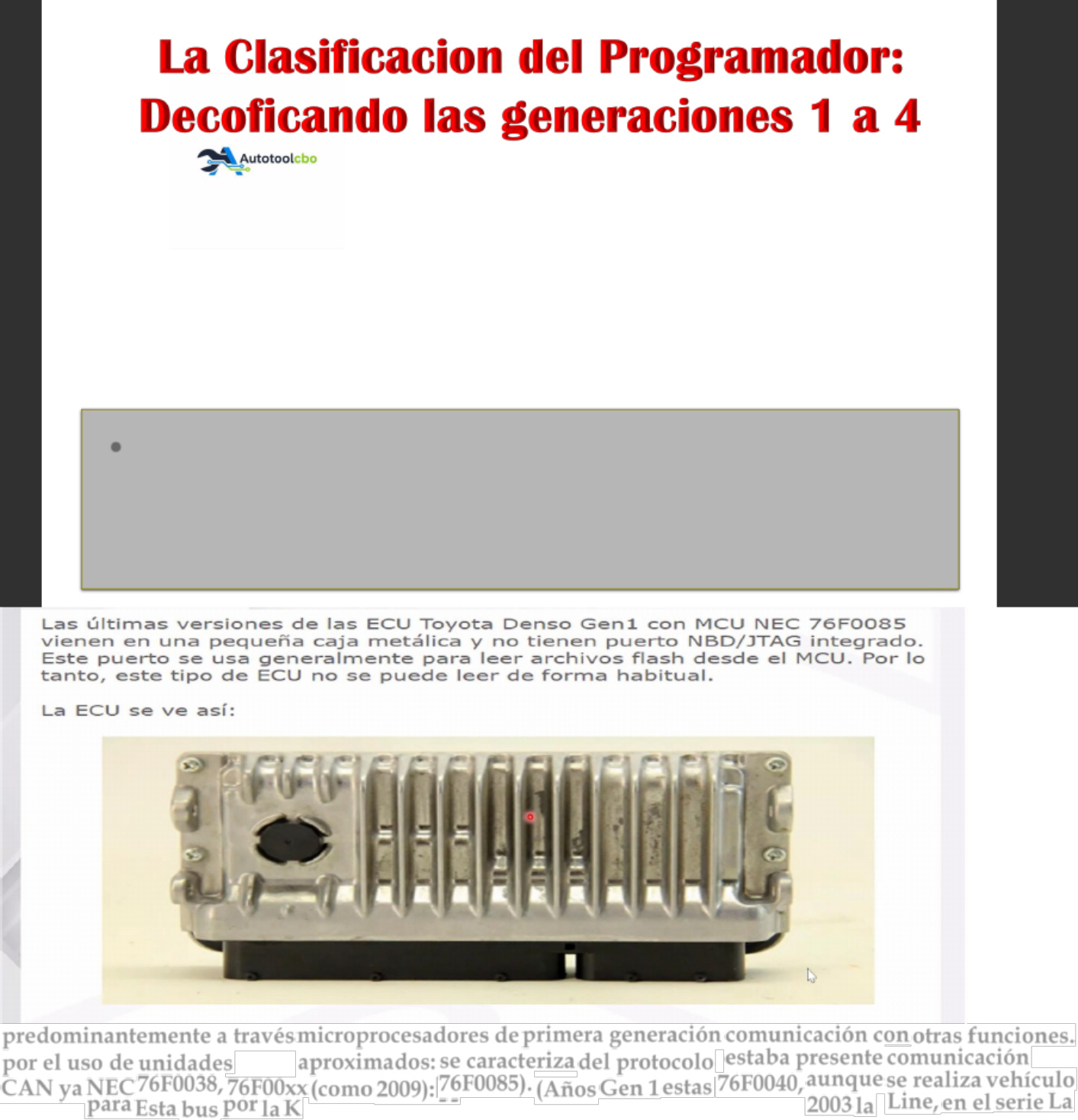 Toyota Curso Avanzado de Reprogramaci n EC Technical Manual [PDF] cover