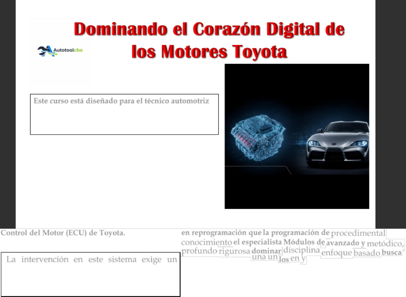 Sample 3 of Toyota Curso Avanzado de Reprogramaci n EC Technical Manual [PDF]