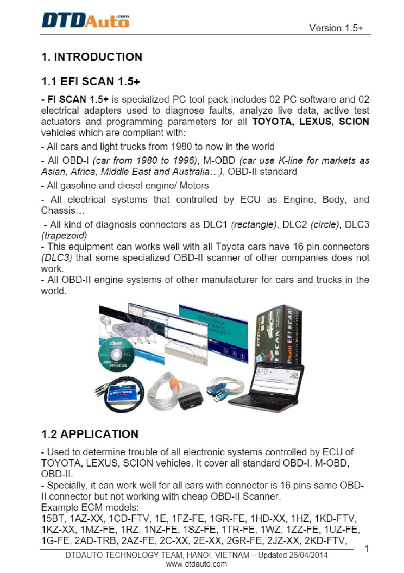 Sample 3 of Toyota Efi Scan Application Toyota Technical Manual [PDF]