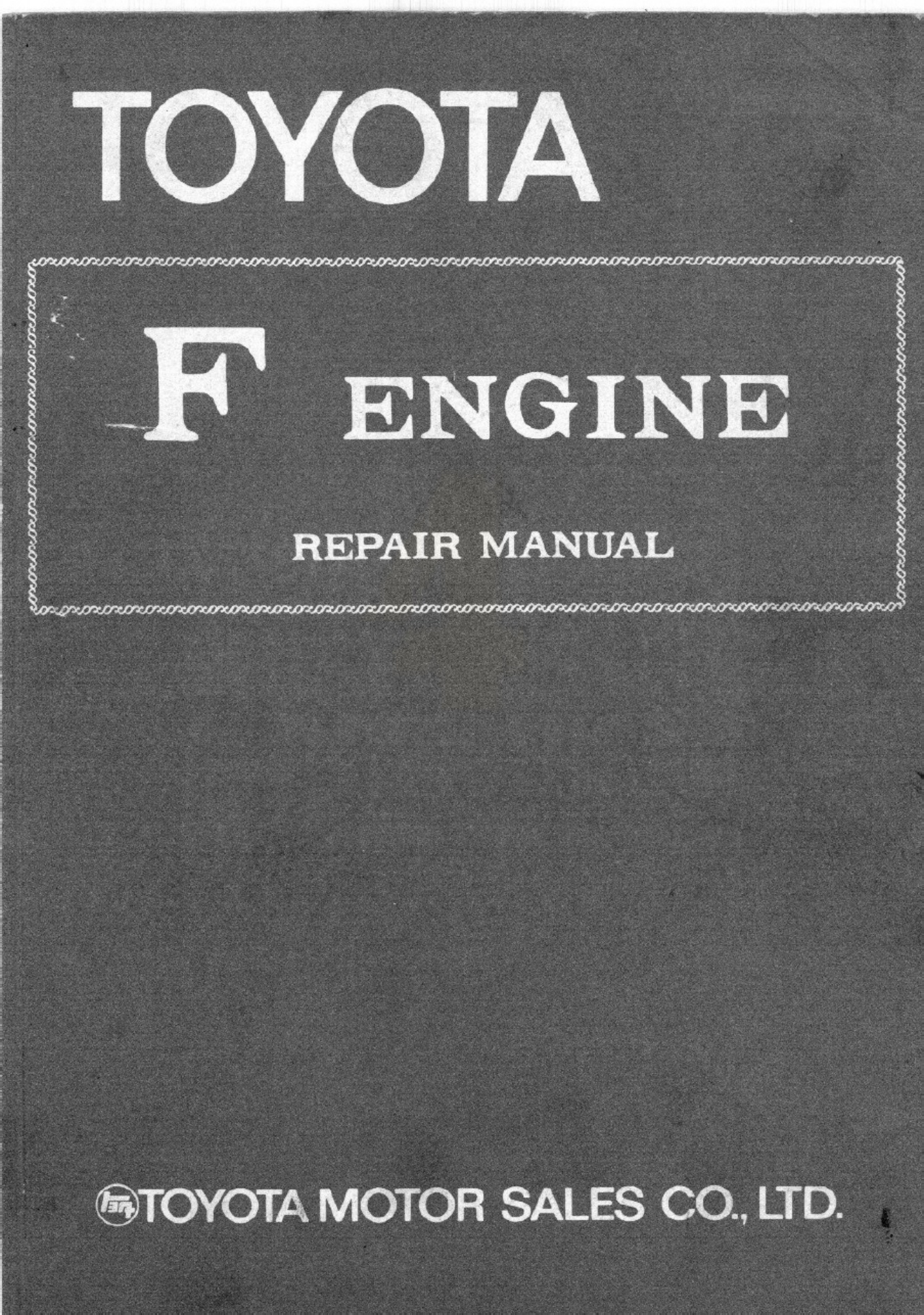 Toyota F Engine Workshop Service Manual [PDF] cover
