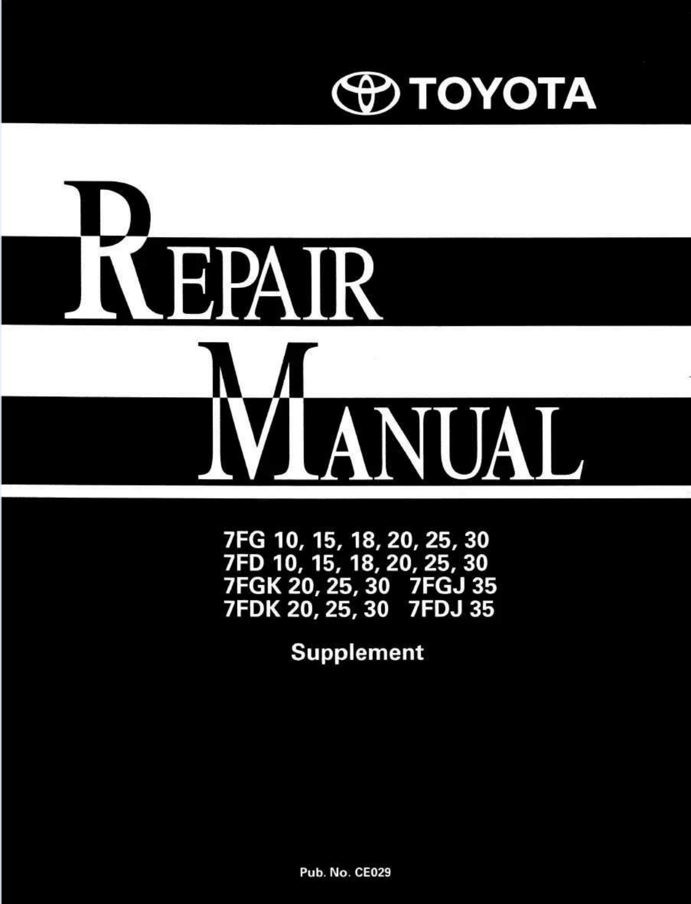Toyota Forklift Workshop Service Manual [PDF] cover