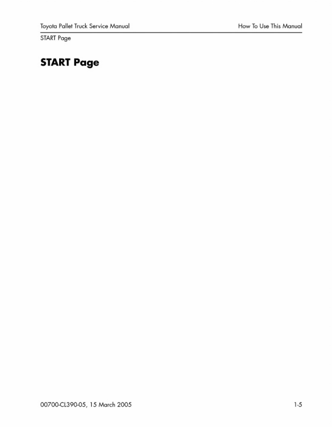 Sample 5 of Toyota Forklift Workshop Service Manual [PDF]