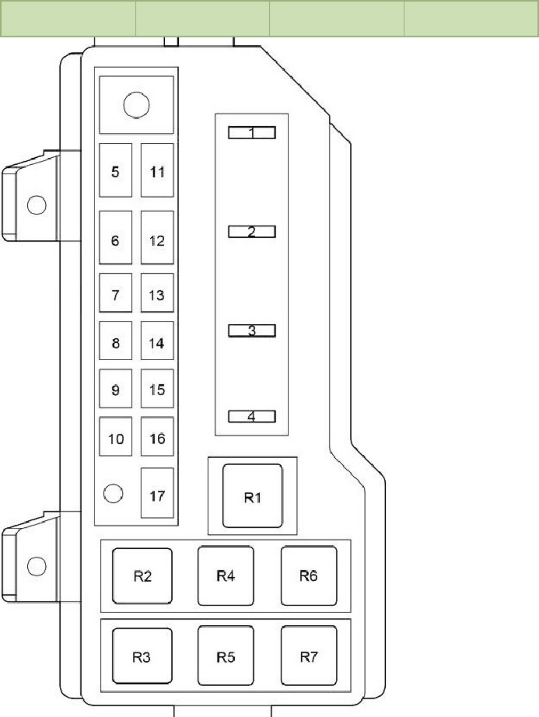 Sample 7 of Toyota HiAce H200 Fuse Box Guide Technical Manual [PDF]