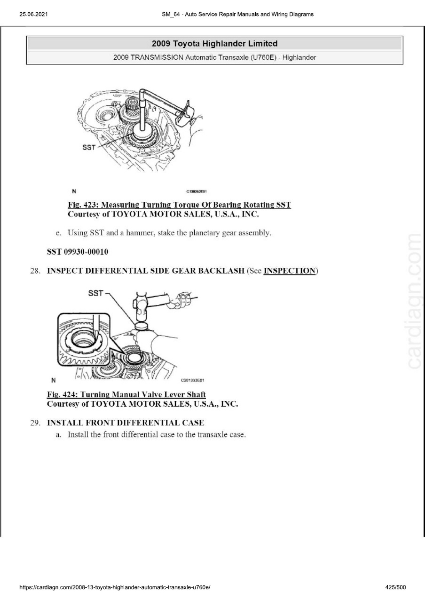Sample 7 of Toyota Highlander 08-13 Automatic Transaxl Technical Manual [PDF]