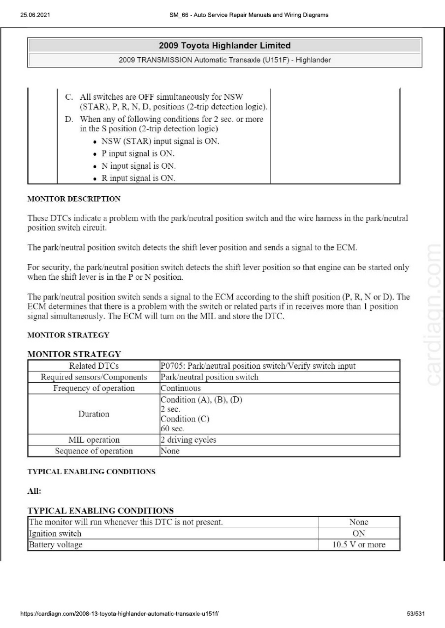 Sample 4 of Toyota Highlander 08-13 Automatic Transaxl Technical Manual [PDF]