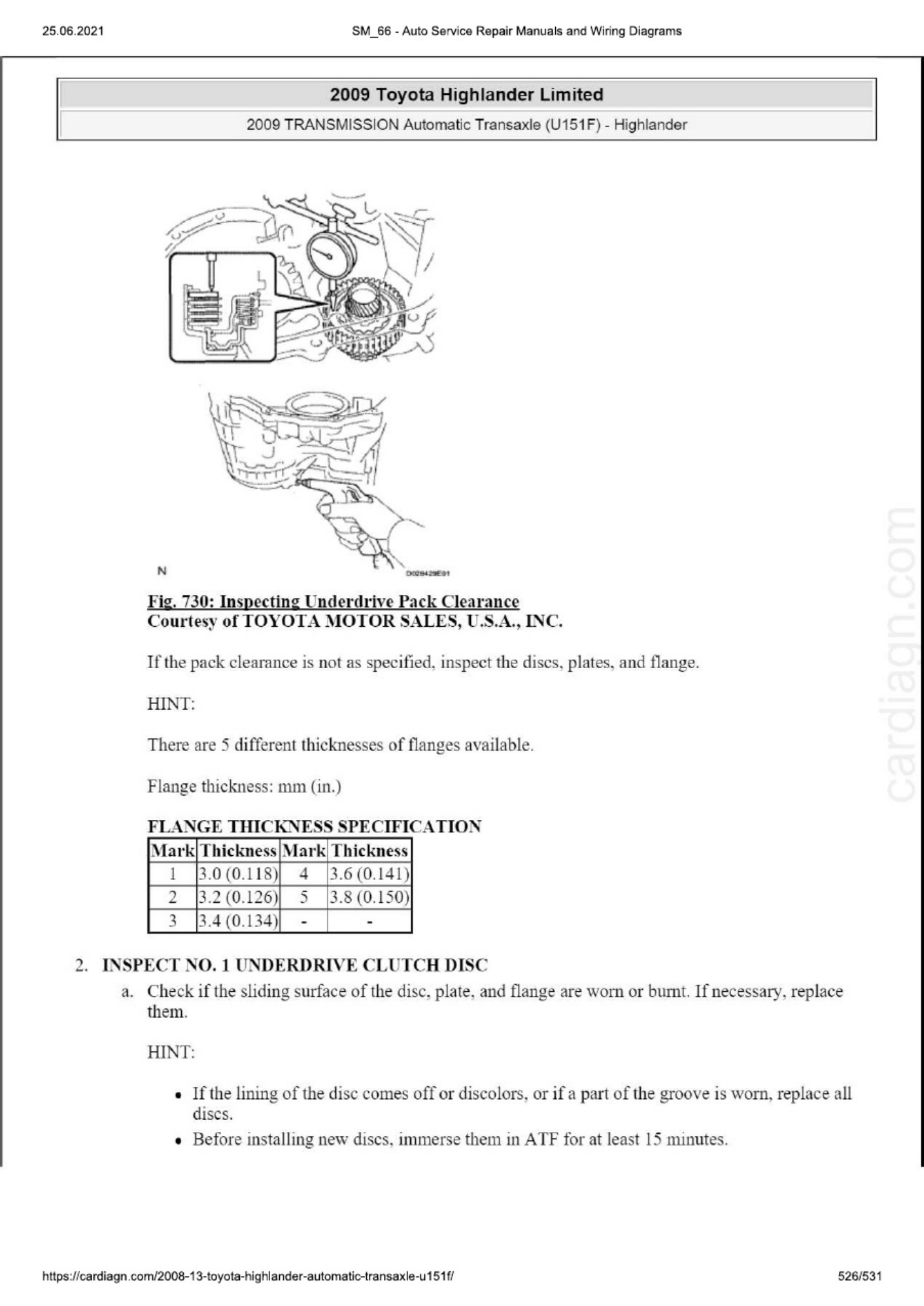 Sample 8 of Toyota Highlander 08-13 Automatic Transaxl Technical Manual [PDF]