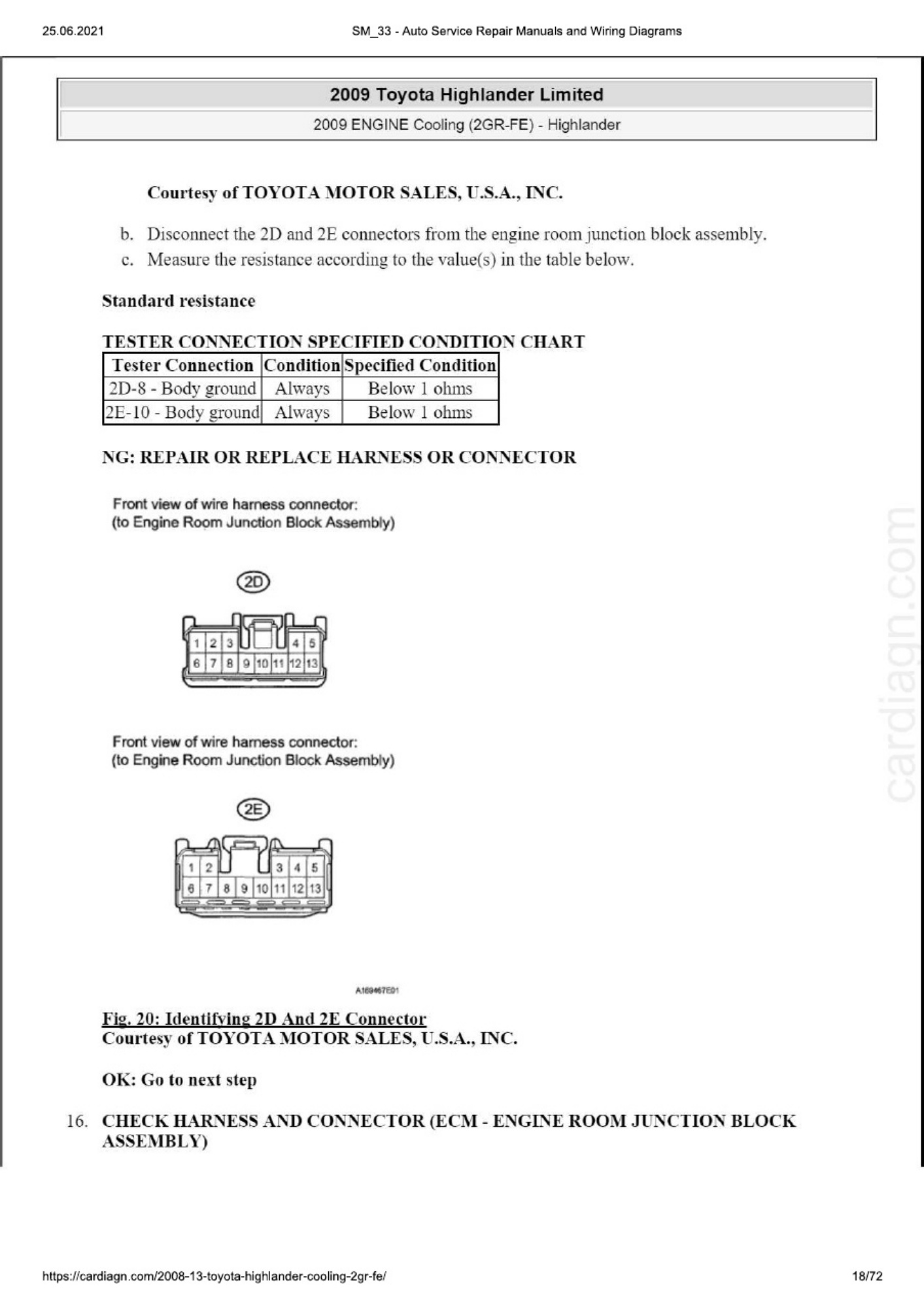 Sample 4 of Toyota Highlander 08-13 Cooling 2GR-FE Technical Manual [PDF]