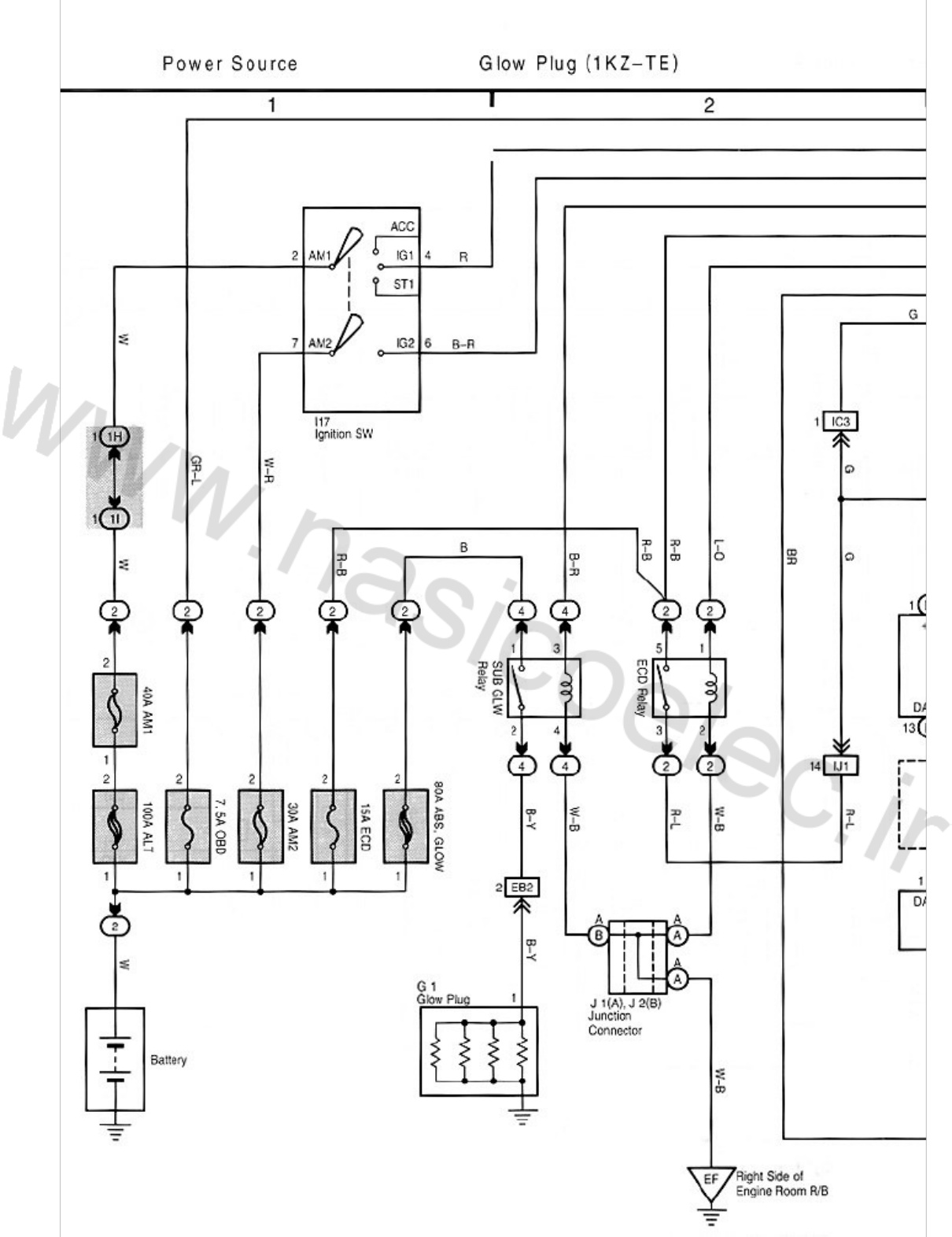 Sample 5 of Toyota Hilux 1KZ-TE Wiring Diagram Complete Electrical Wiring Schematic & System Diagram [PDF]