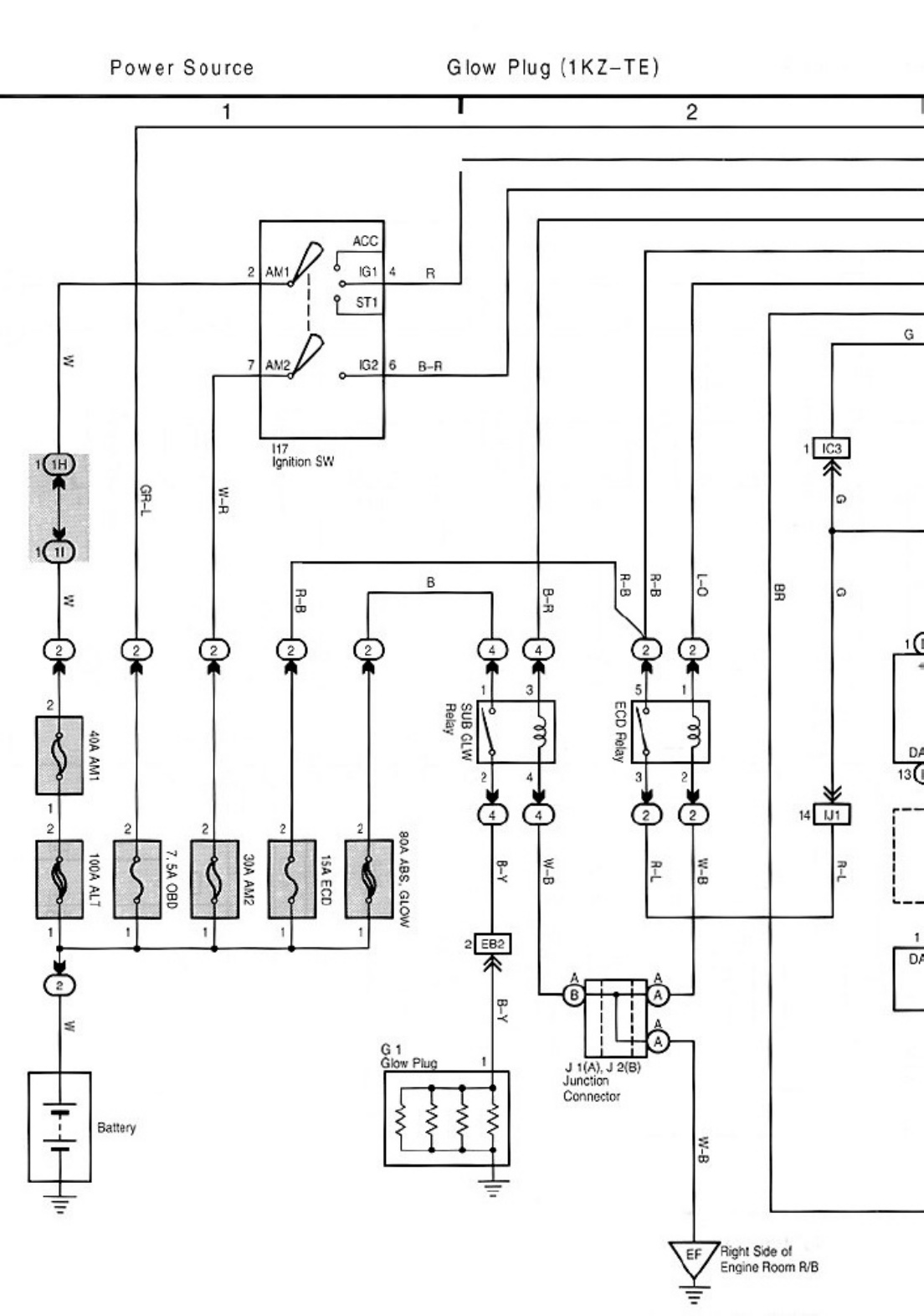 Sample 5 of Toyota Hilux Tiger 1KZ-TE Wiring Guide Complete Electrical Wiring Schematic & System Diagram [PDF]