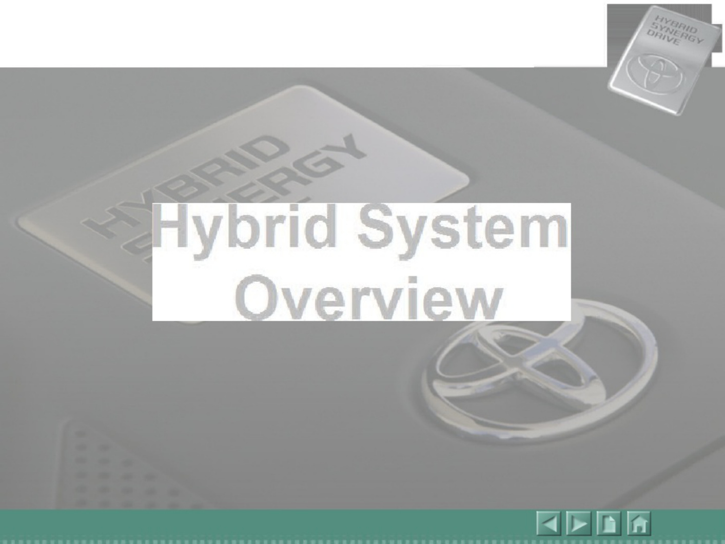 Sample 4 of Toyota Hybrid System Training Overview Technical Manual [PDF]