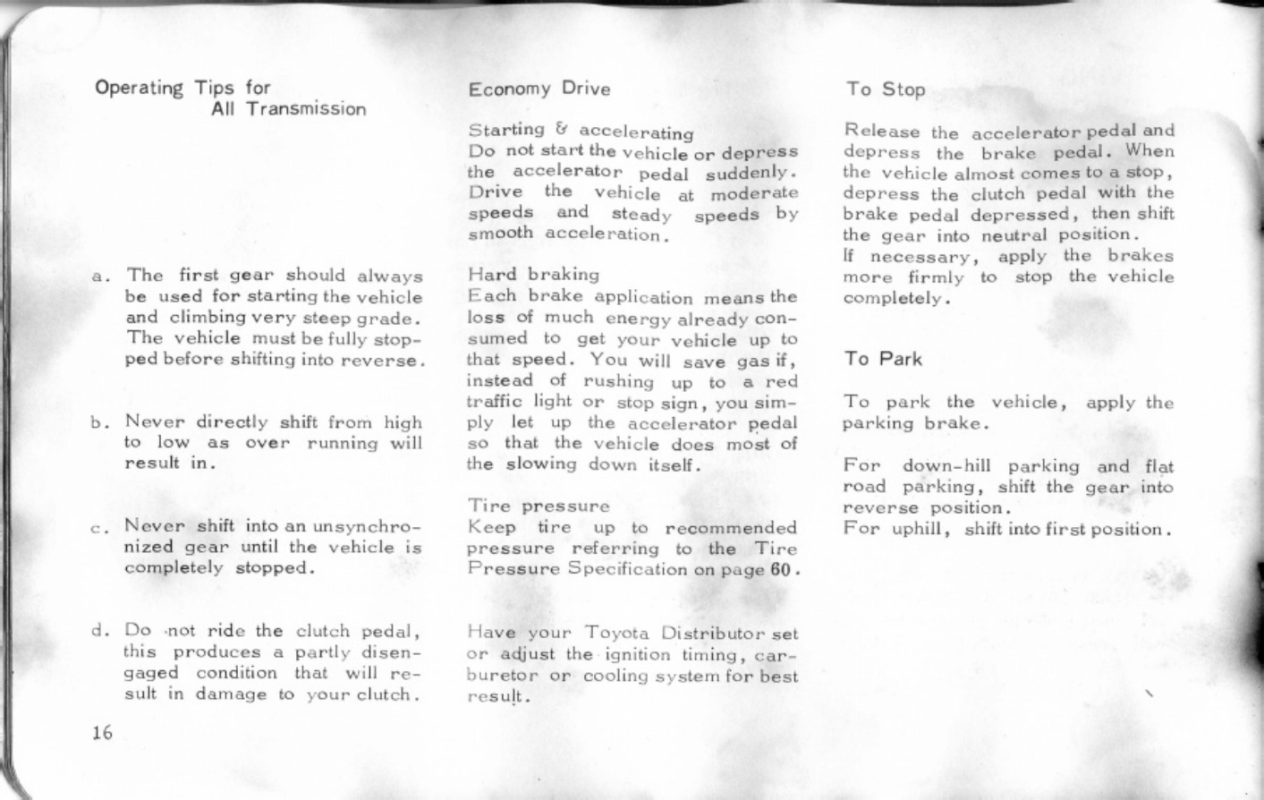 Sample 6 of Toyota Land Cruiser 1970s Owners Technical Manual [PDF]