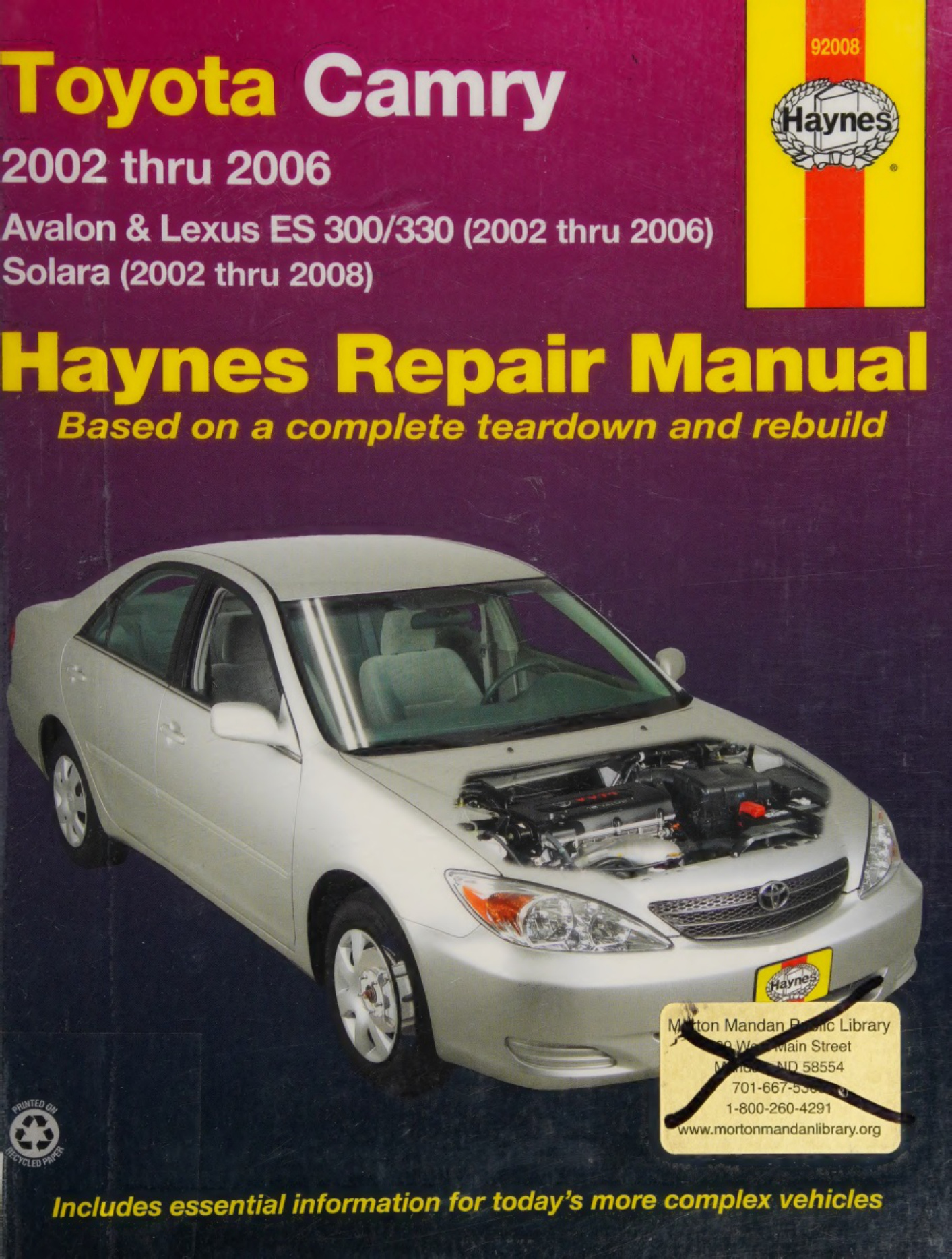 Toyota Lexus ES 300 Lexus ES 330 Toyota Ca Technical Manual [PDF] cover