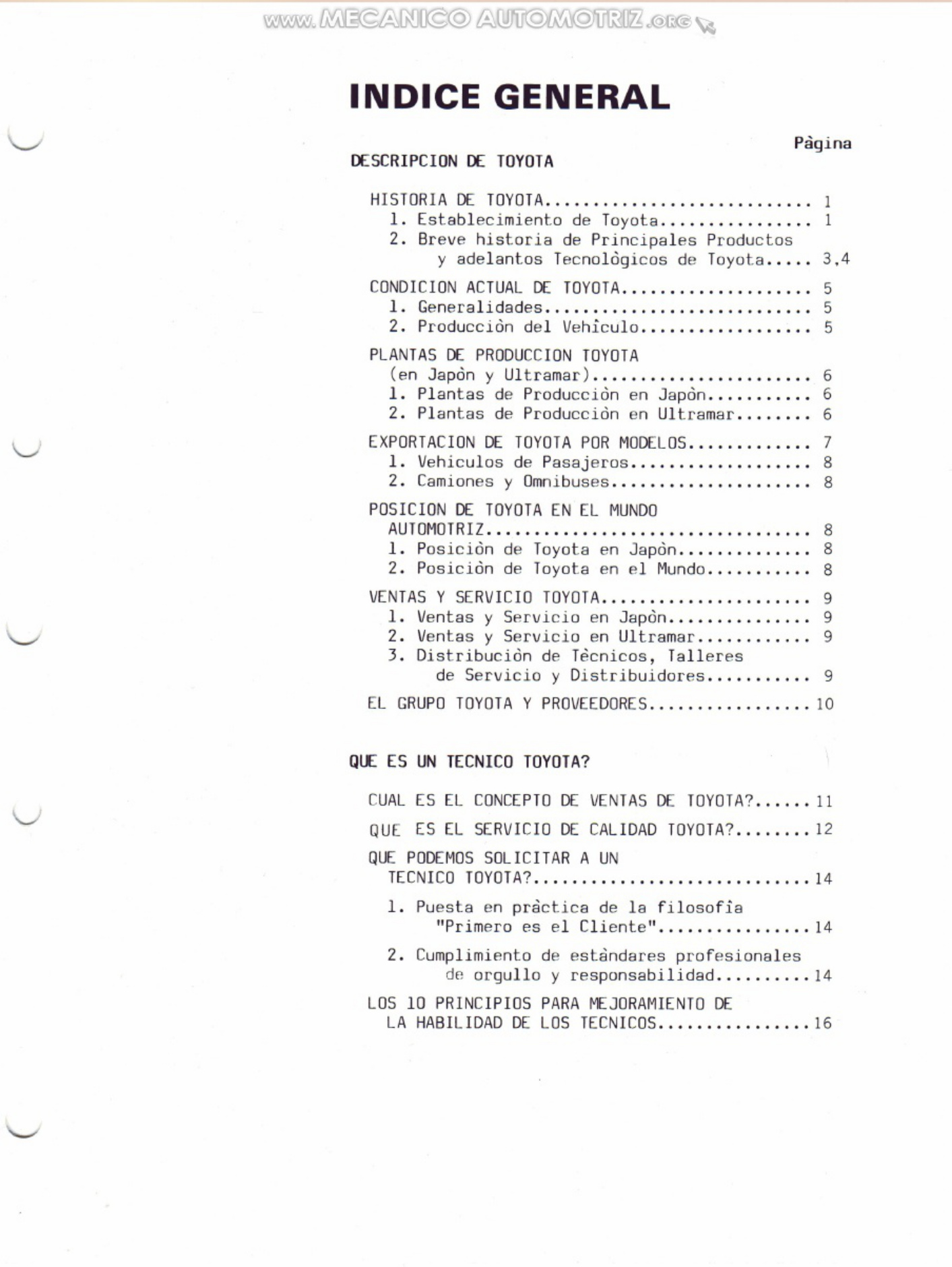 Sample 3 of Toyota Manual Entrenamiento Tecnico Toyota Technical Manual [PDF]