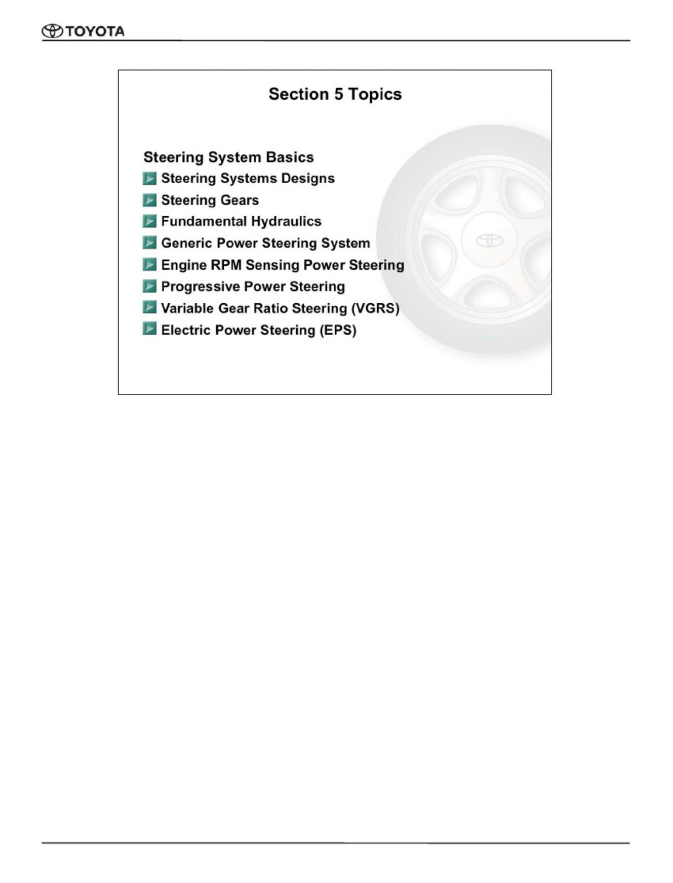 Toyota Power Steering Systems Overview Technical Manual [PDF] cover