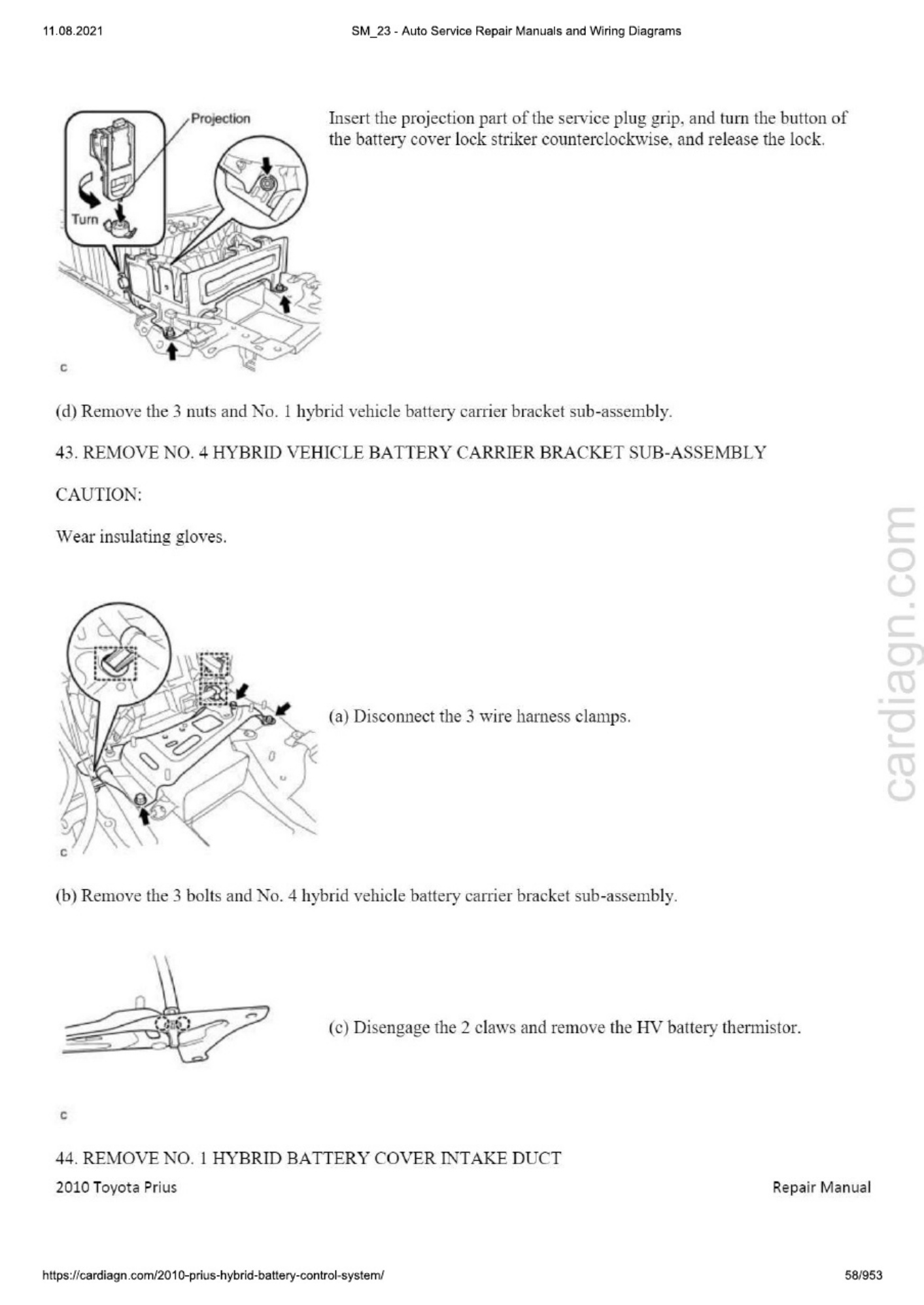 Sample 5 of Toyota Prius Hybrid Battery Control System Technical Manual [PDF]