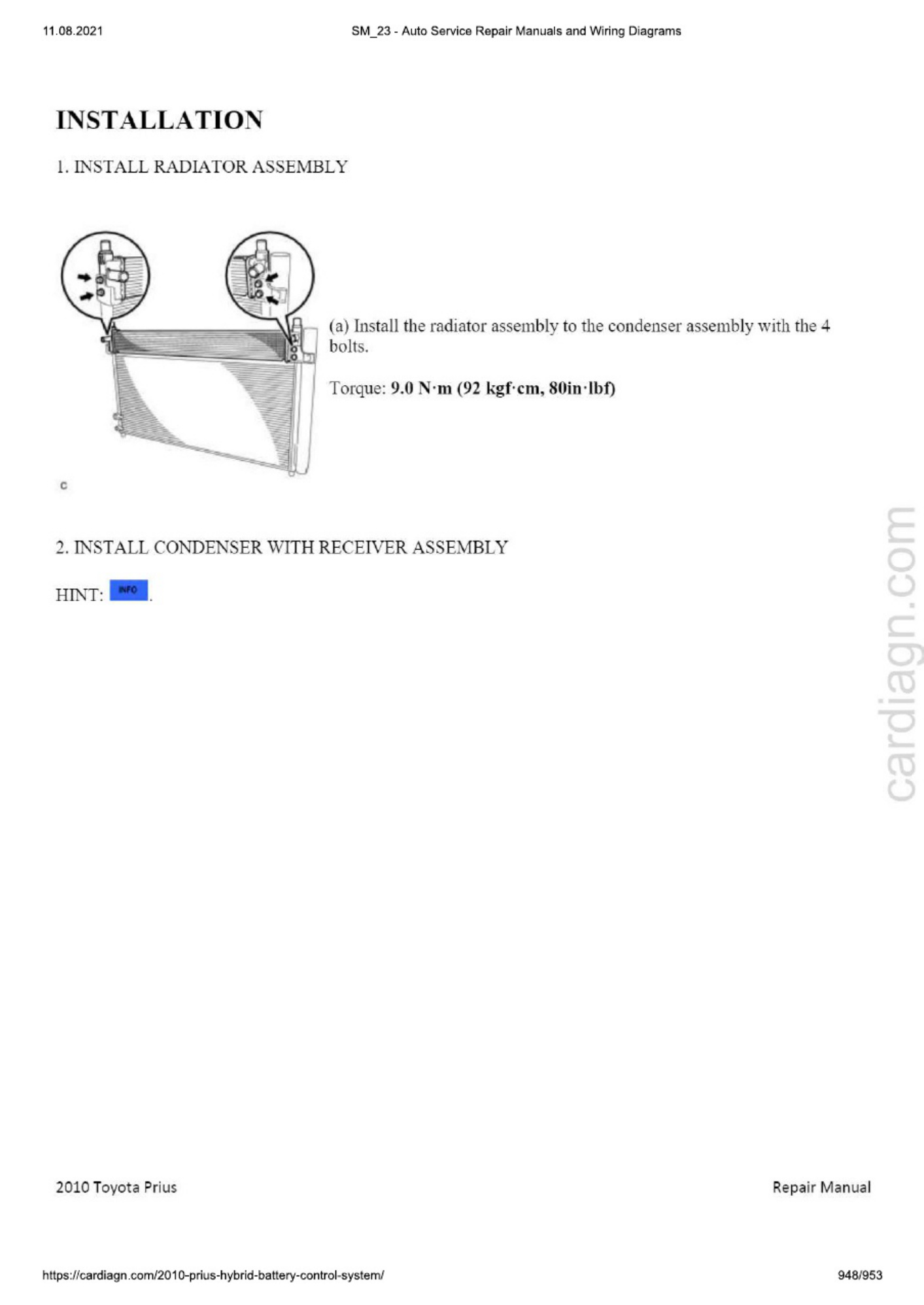 Sample 8 of Toyota Prius Hybrid Battery Control System Technical Manual [PDF]