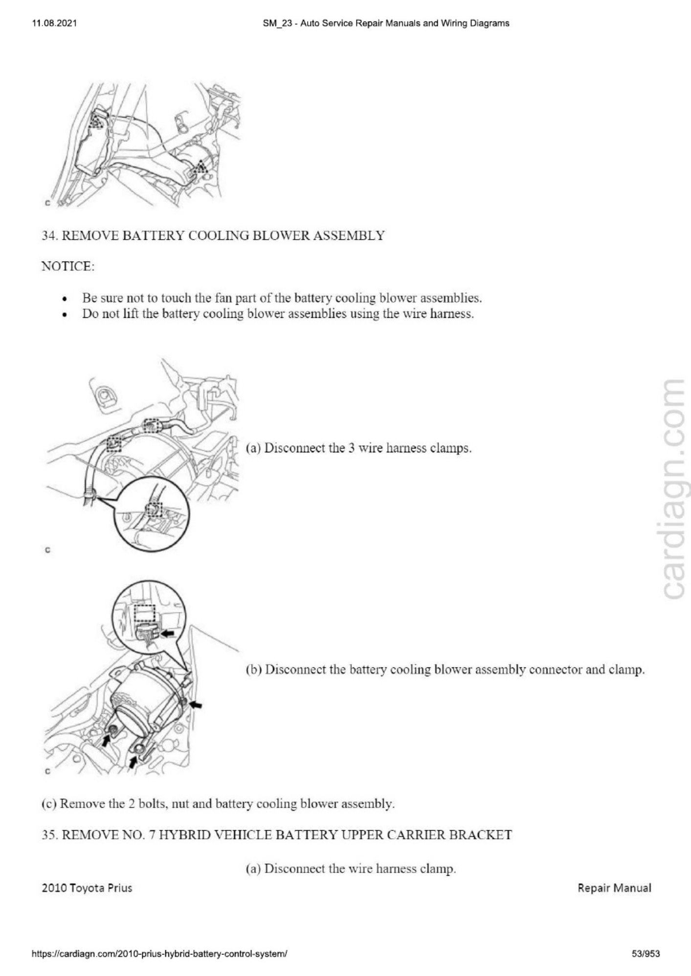Sample 4 of Toyota Prius Hybrid Battery Control System Technical Manual [PDF]