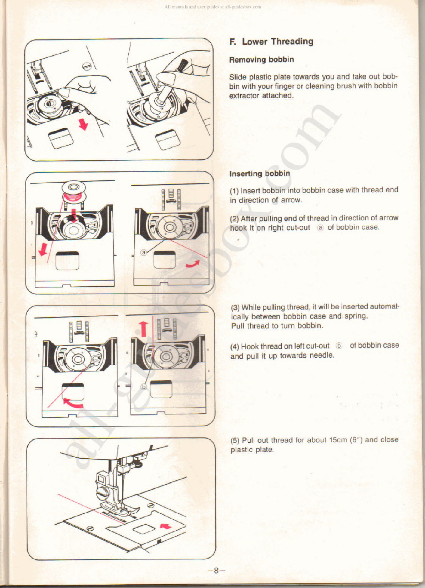 Sample 5 of Toyota Sewing Machine User Technical Manual [PDF]