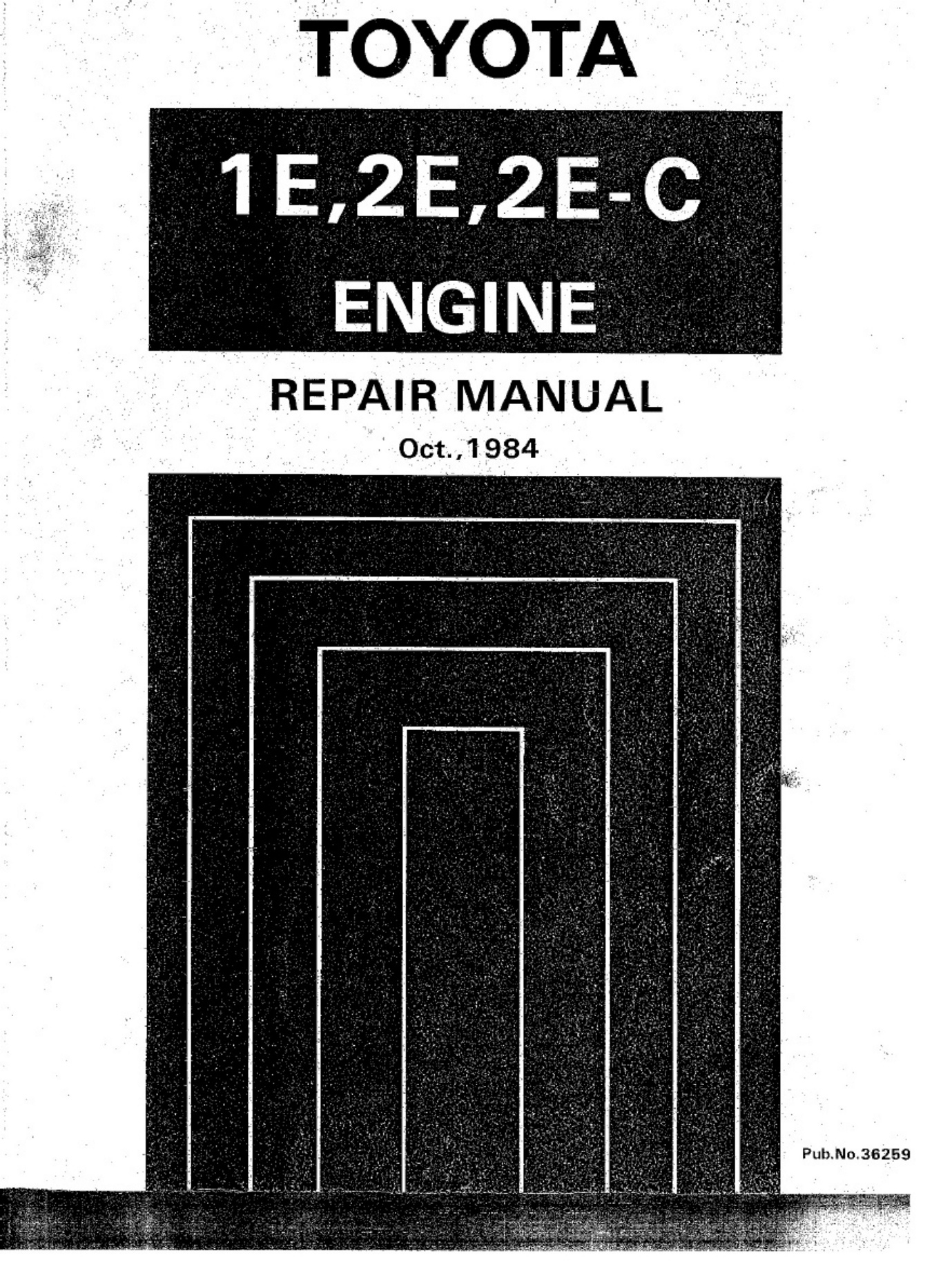Toyota toyota 1E-2E Workshop Service Manual [PDF] cover