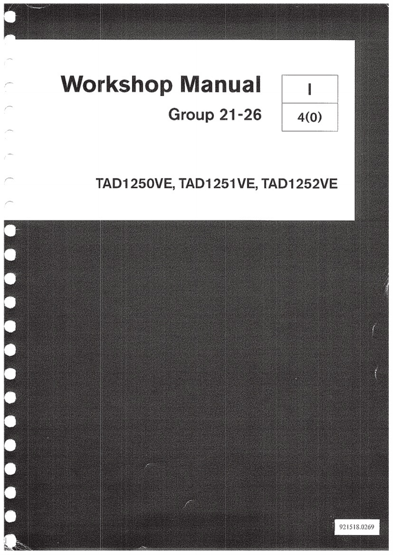 Technical Document Workshop Workshop Service Manual [PDF] cover