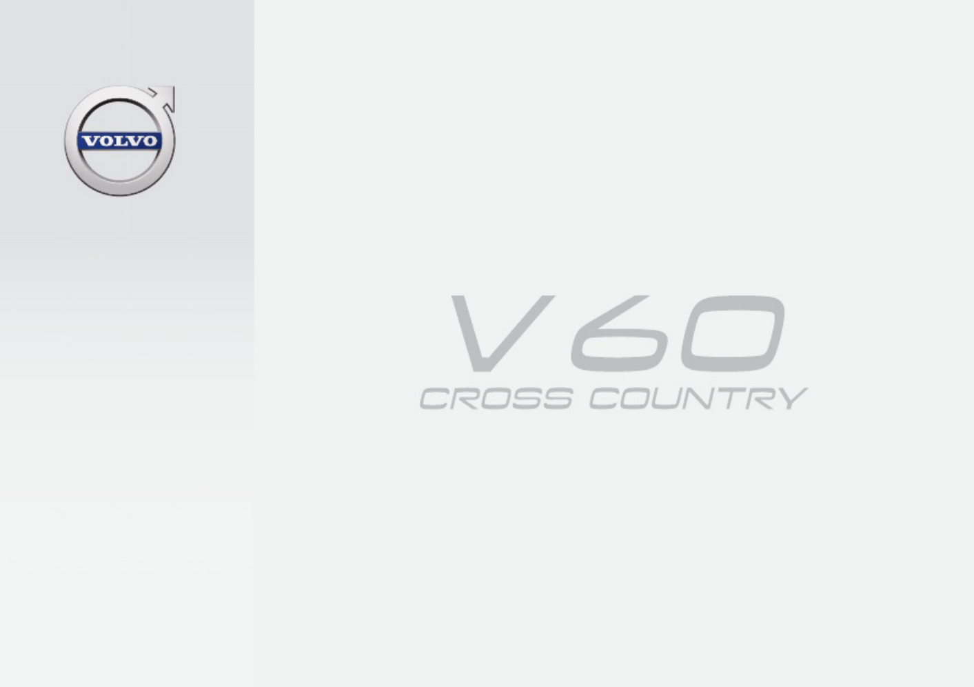 Volvo CE 2016 Volvo V60 CrossCountry Owners Technical Manual [PDF] cover