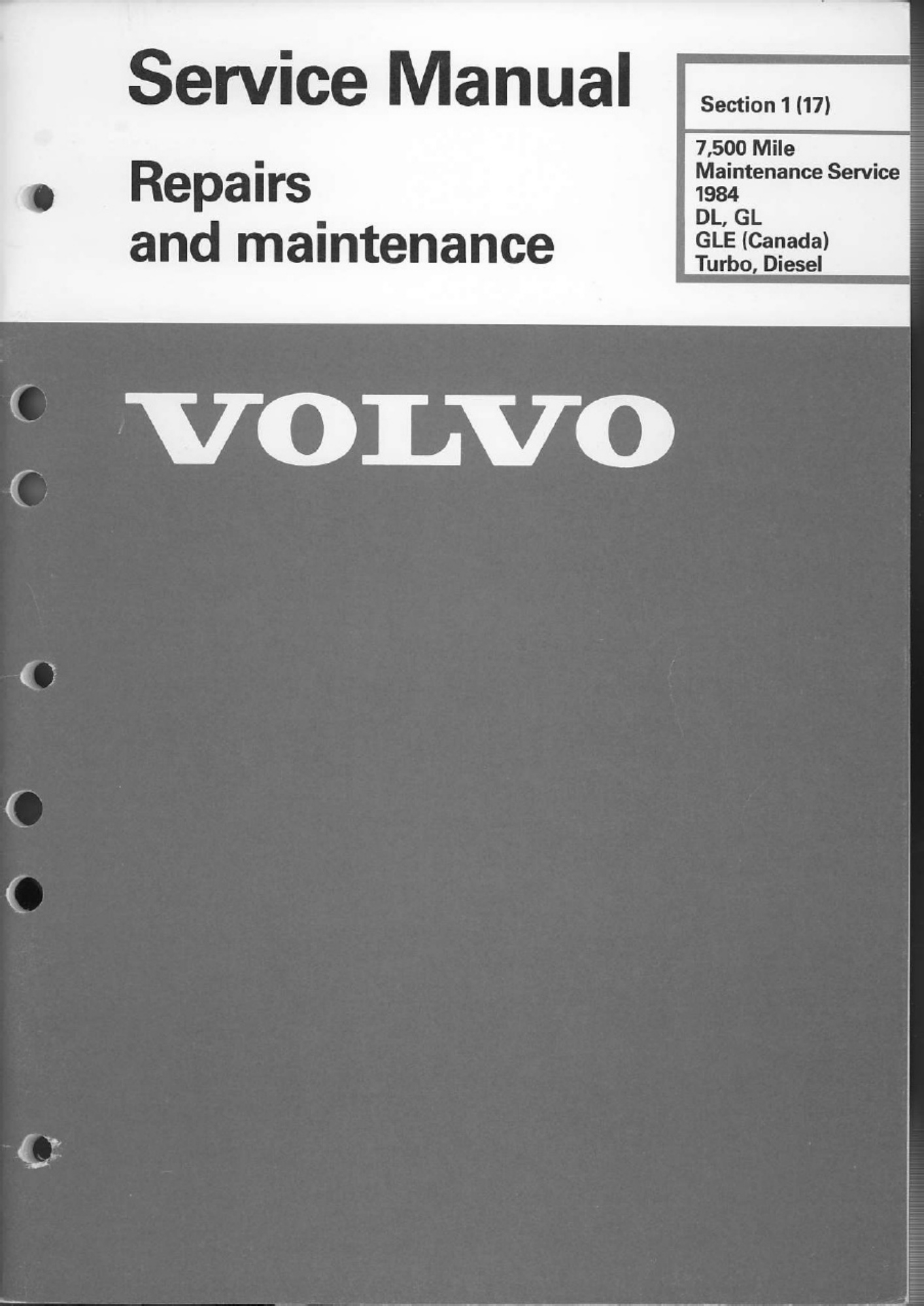 Sample 2 of Volvo CE 240 Maintenance Workshop Service Manual [PDF]