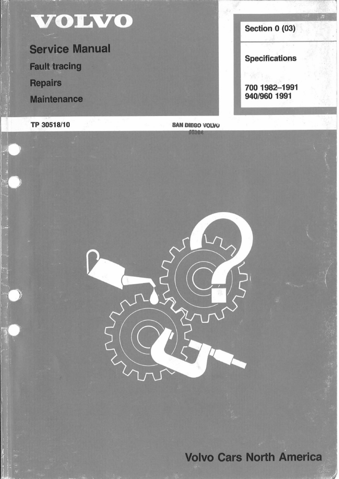 Volvo CE 700_900 Series Workshop Service Manual [PDF] cover