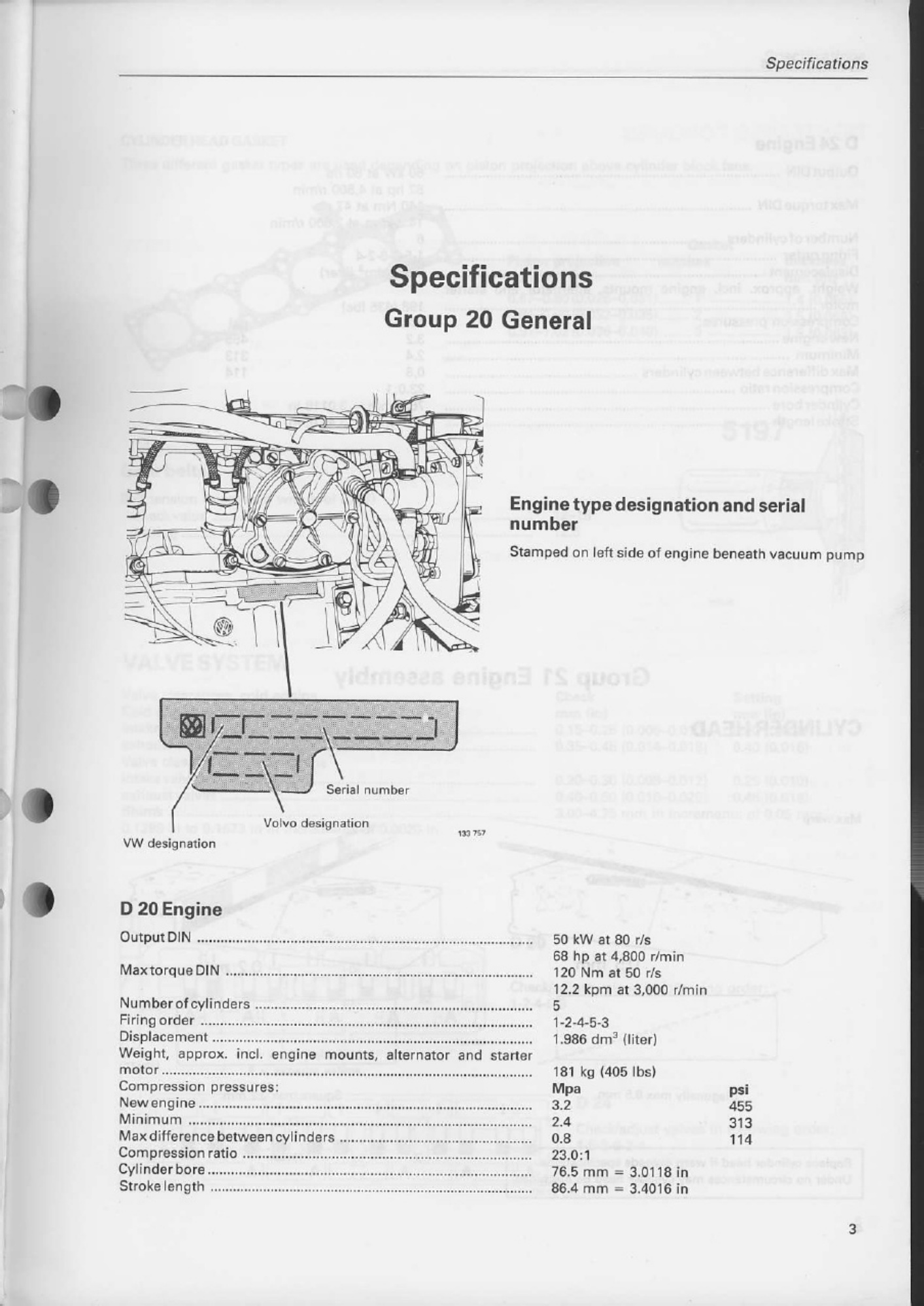 Sample 3 of Volvo CE D20_D24 Heavy Duty Diesel Engine Workshop Service Manual [PDF]
