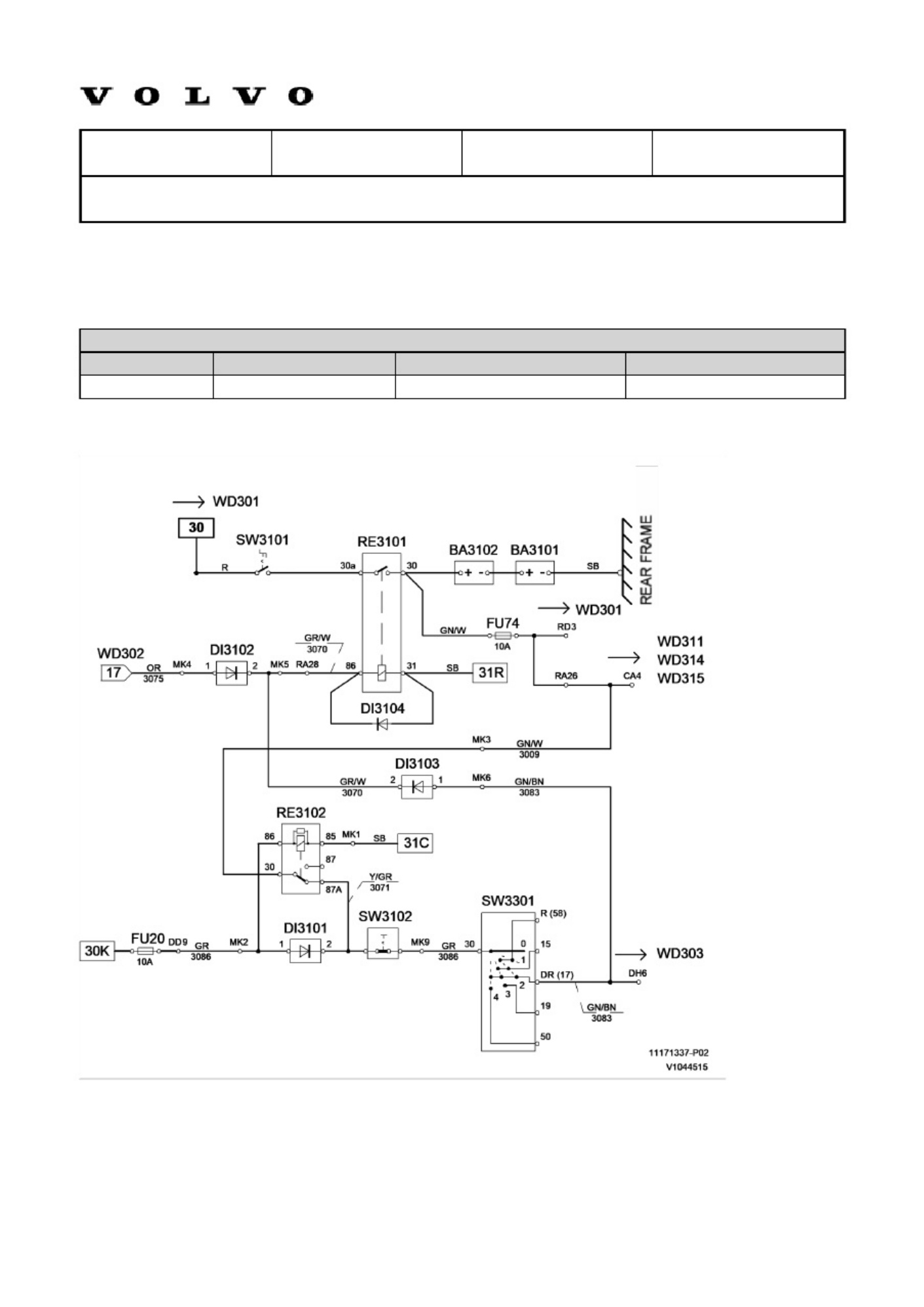Sample 7 of Volvo CE L120F Wiring Diagrams Guide Complete Electrical Wiring Schematic & System Diagram [PDF]