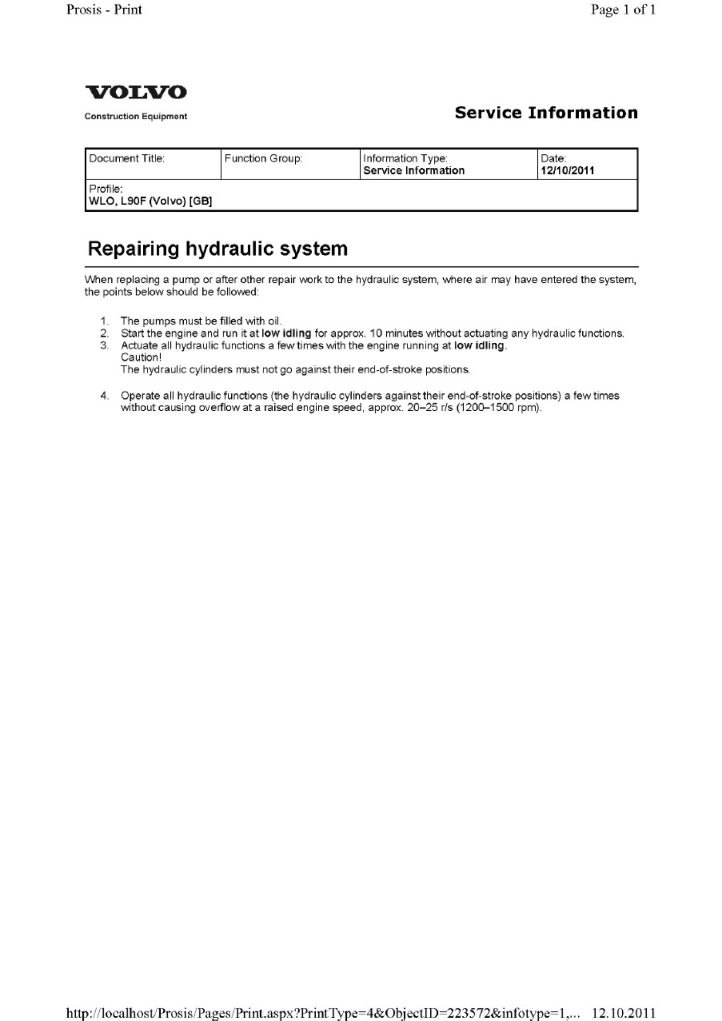 Sample 5 of Volvo CE L90F Workshop Service Manual [PDF]