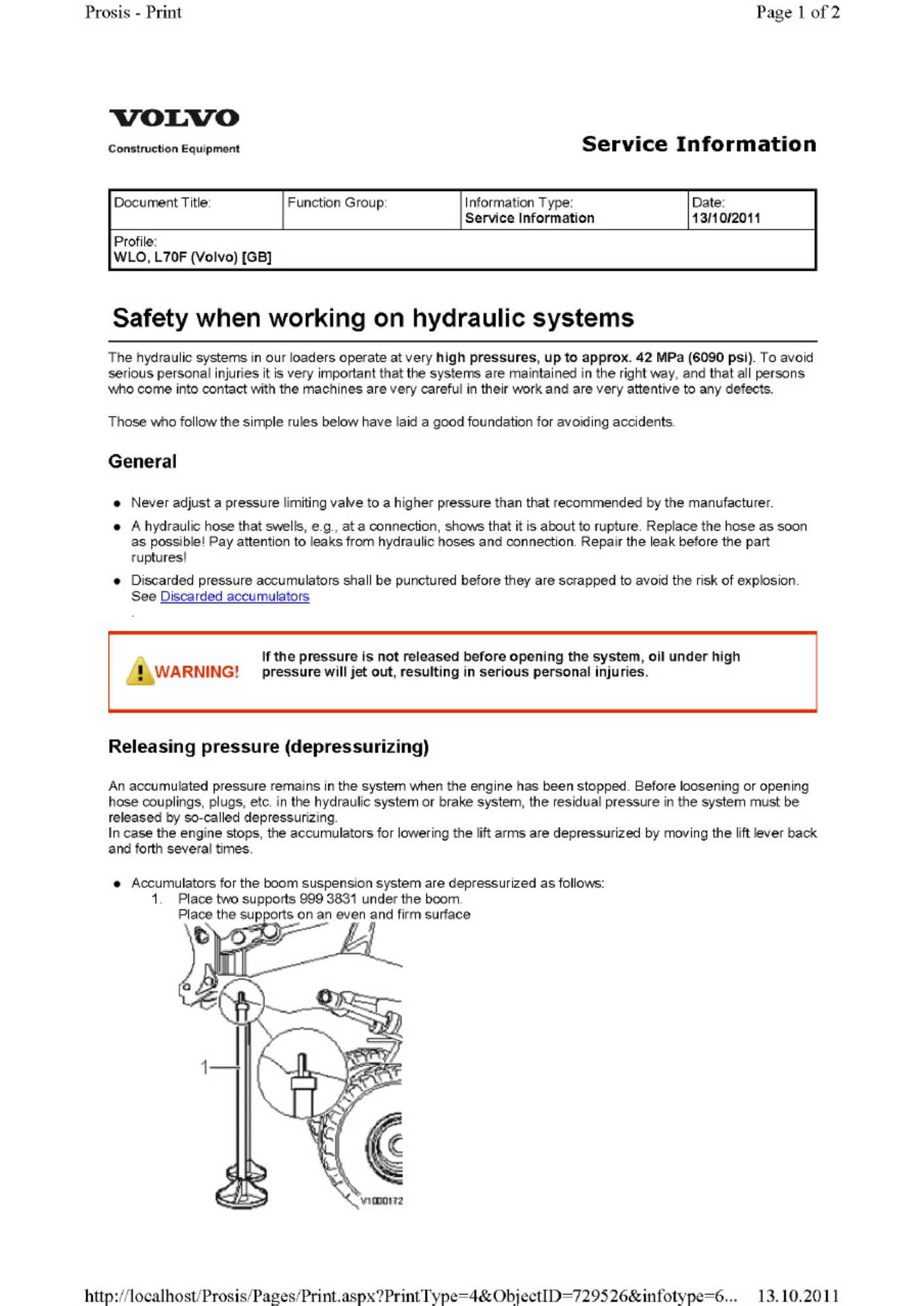 Sample 3 of Volvo CE L70F Wheel Loader Service Manual [PDF]