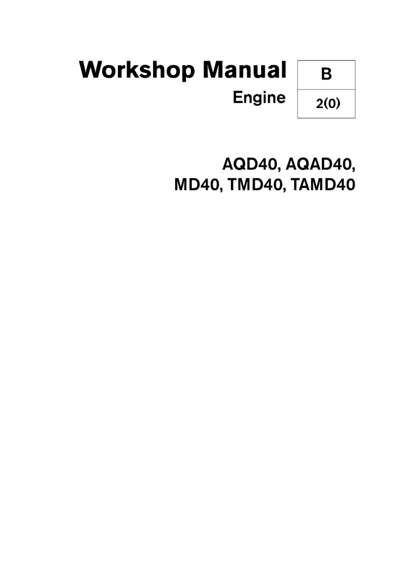 Sample 2 of Volvo CE Penta 40 Series Engine Workshop Service Manual [PDF]