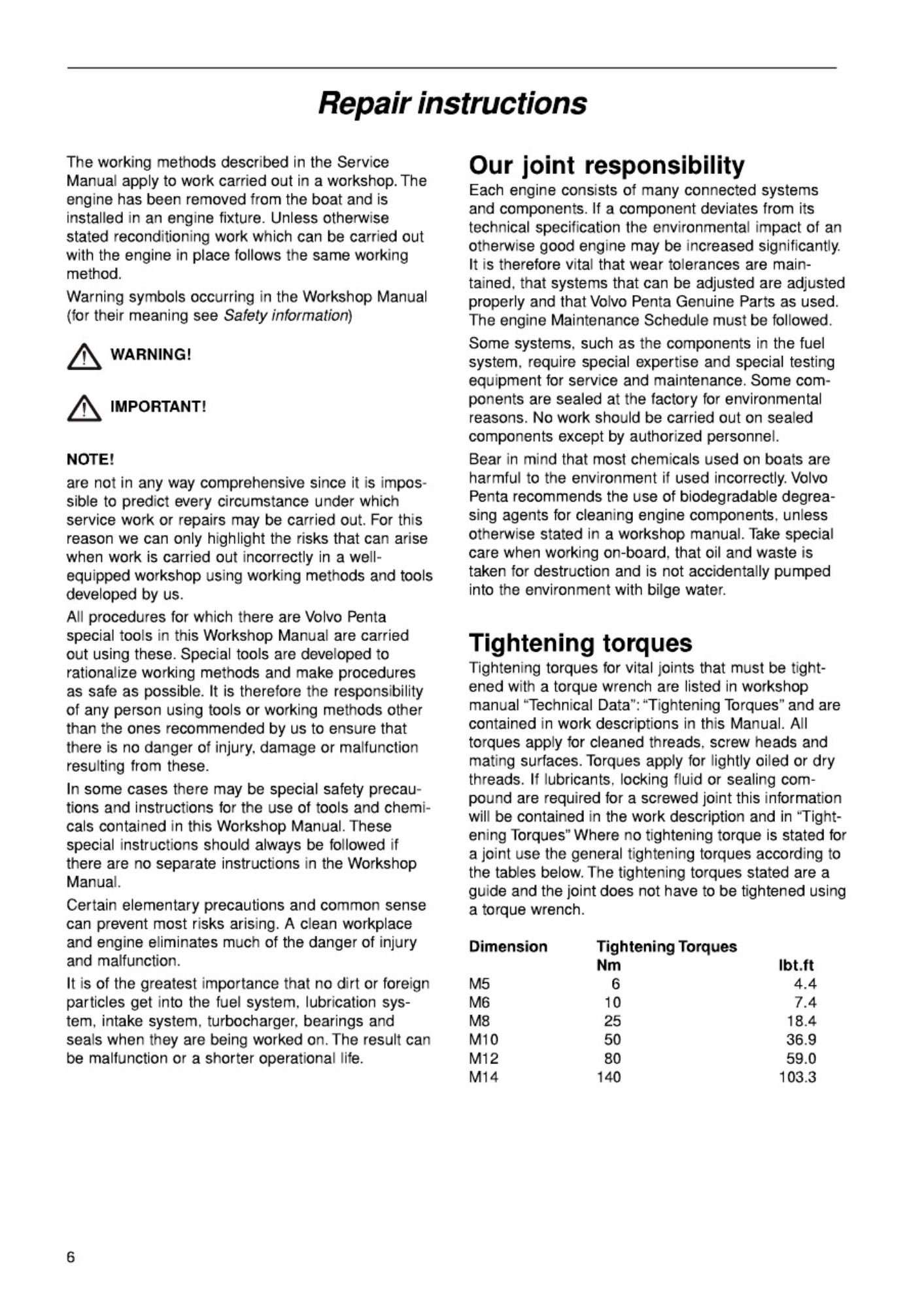 Sample 4 of Volvo CE Penta 40 Series Engine Workshop Service Manual [PDF]
