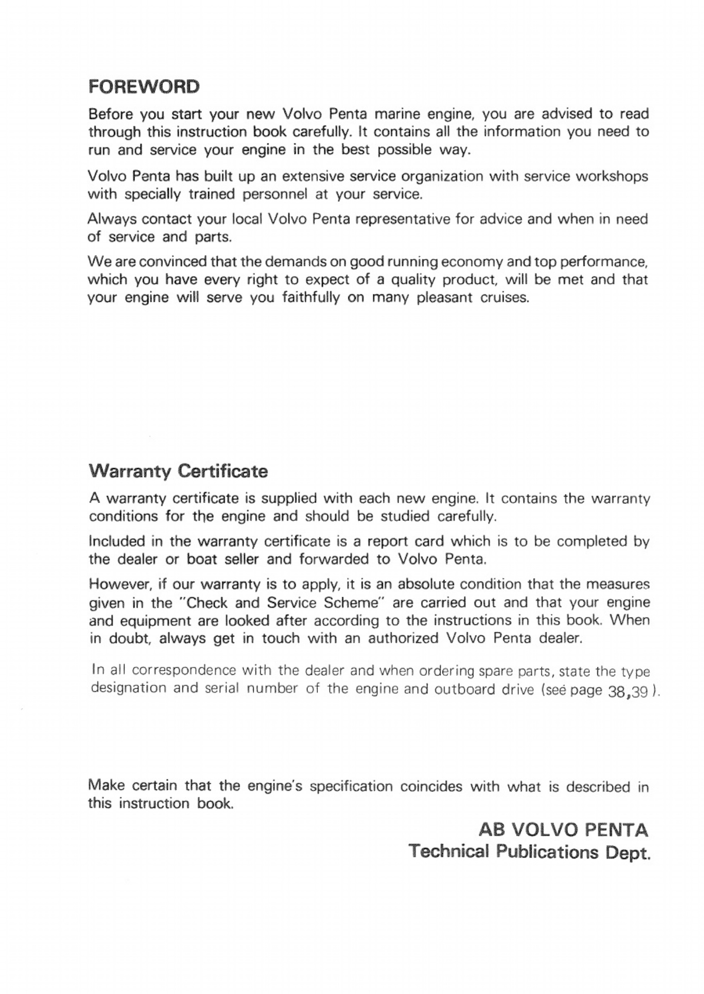 Sample 3 of Volvo CE Penta AQ120_270 Operator Technical Manual [PDF]