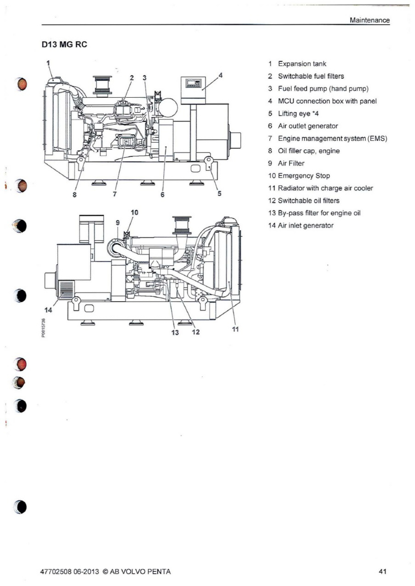 Sample 4 of Volvo CE Penta Engine Maintenance Schedule Operation & Maintenance Manual (OMM) [PDF]