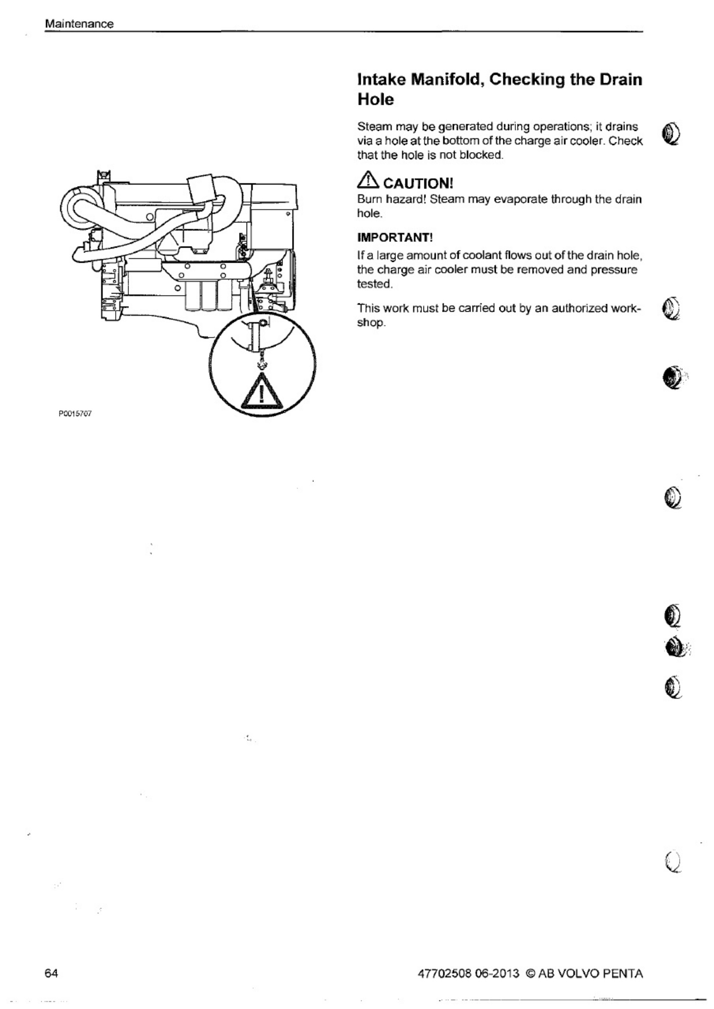 Sample 8 of Volvo CE Penta Engine Maintenance Schedule Operation & Maintenance Manual (OMM) [PDF]