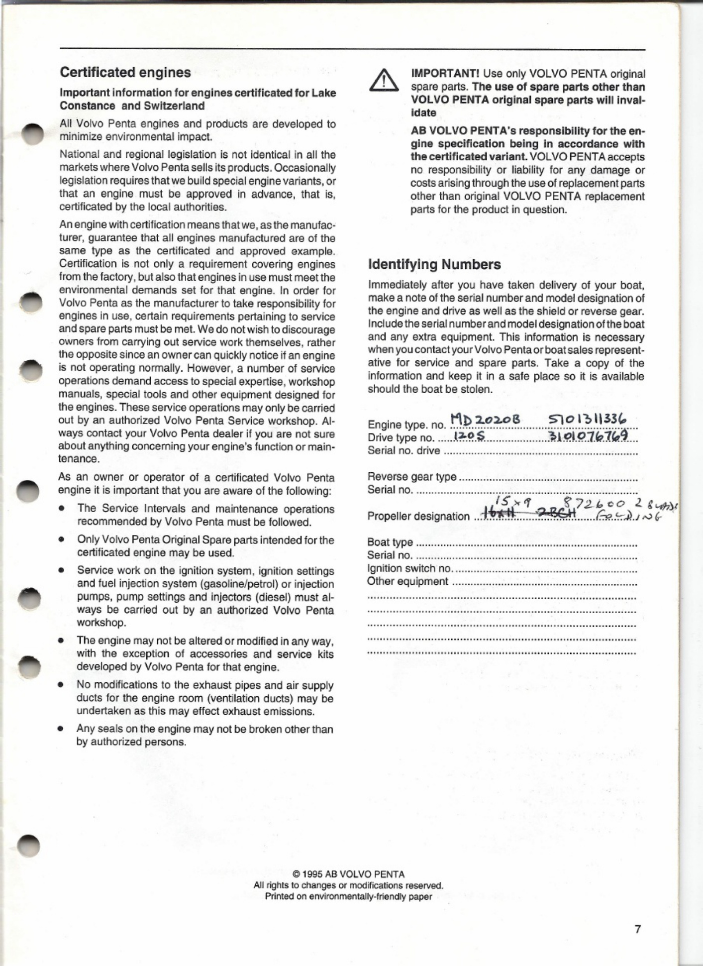 Sample 5 of Volvo CE Penta md2010 2040 Owners Technical Manual [PDF]