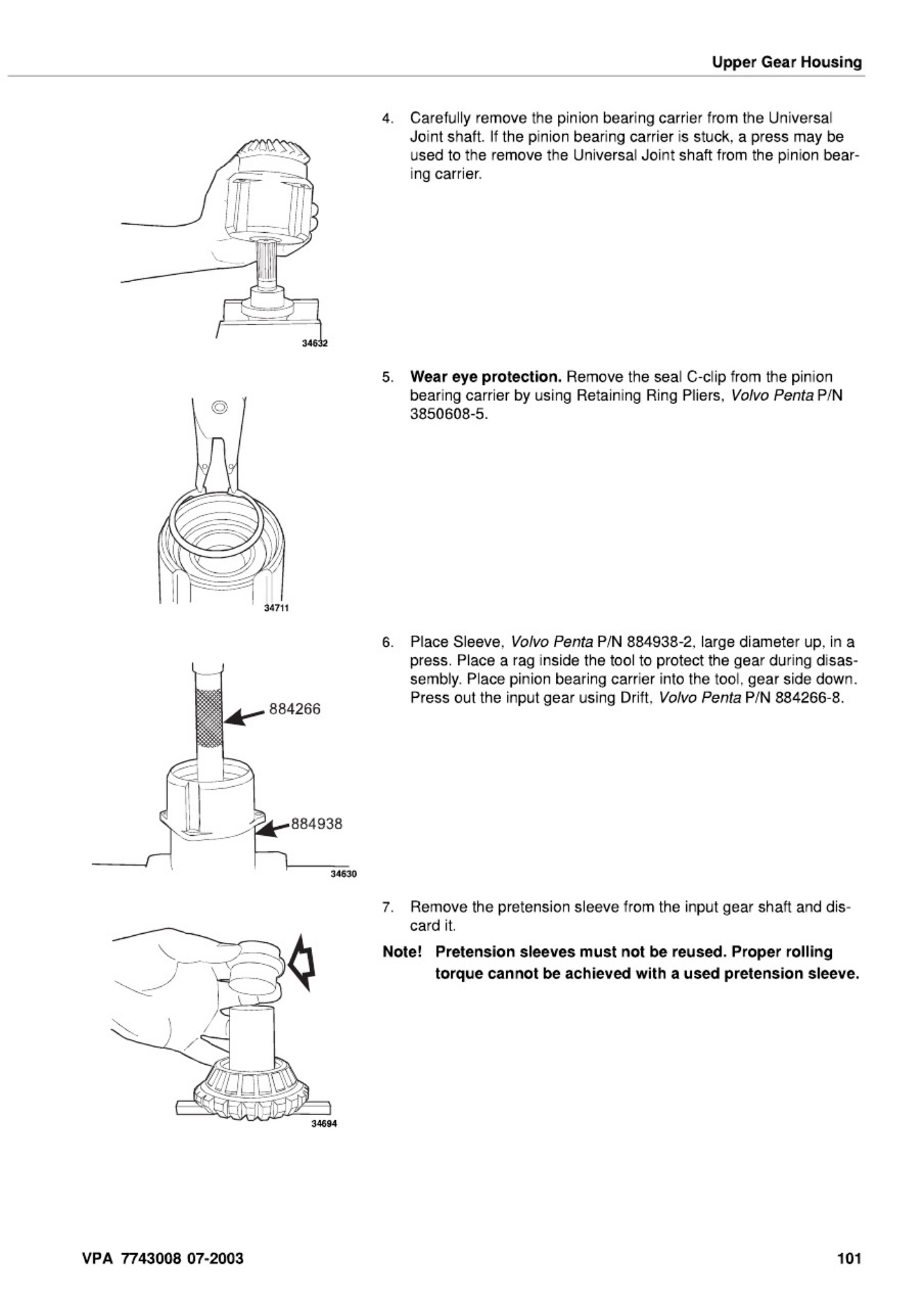 Sample 4 of Volvo CE Penta SX and DP-S SternDrive Workshop Service Manual [PDF]