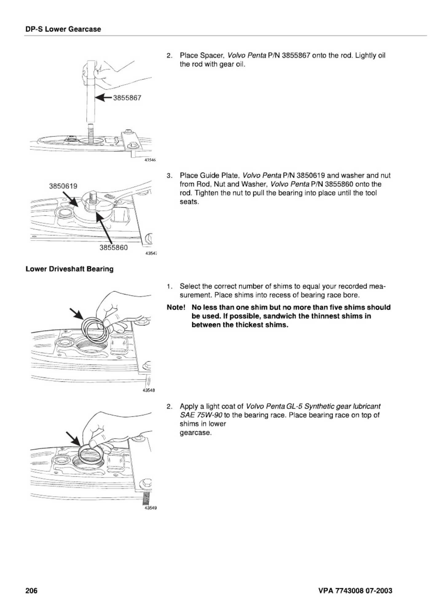 Sample 5 of Volvo CE Penta SX and DP-S SternDrive Workshop Service Manual [PDF]
