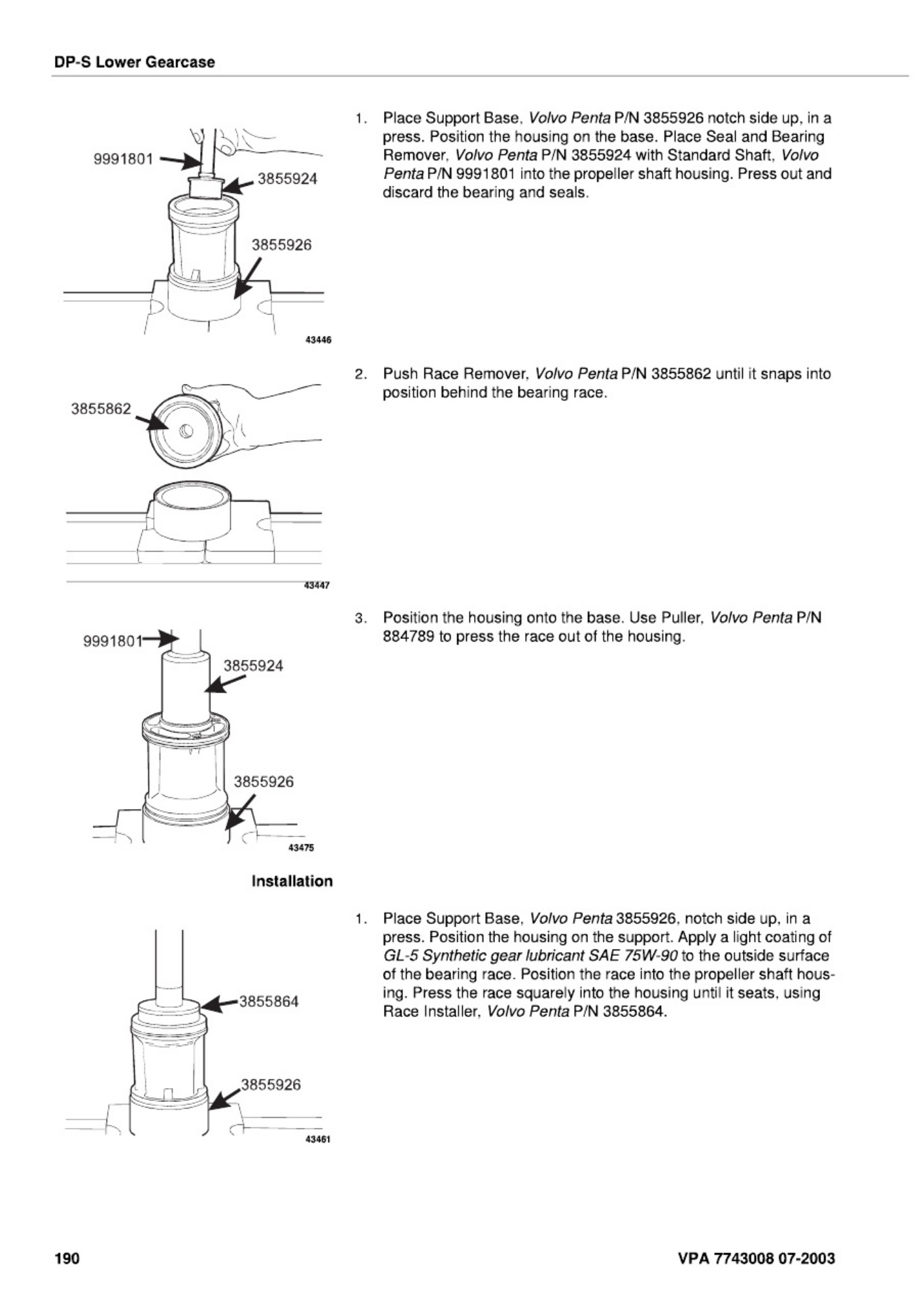 Sample 8 of Volvo CE Penta SX and DP-S SternDrive Workshop Service Manual [PDF]