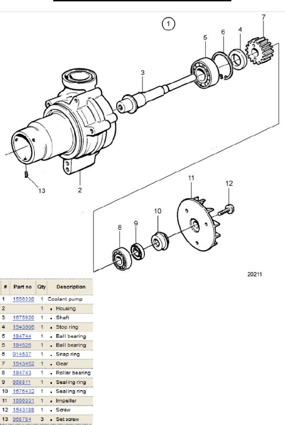 Sample 7 of Volvo CE Penta TAD1631GE Parts Catalog [PDF]