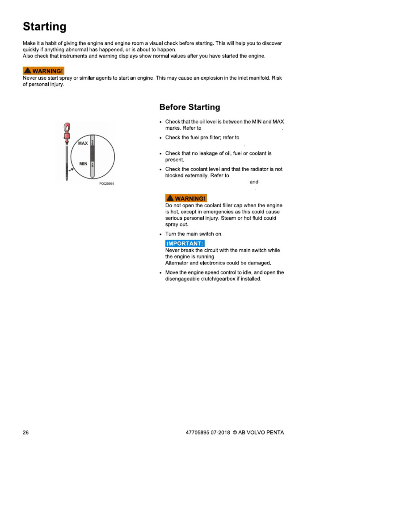Sample 6 of Volvo CE Penta Technical Maintenance Guide Operation & Maintenance Manual (OMM) [PDF]