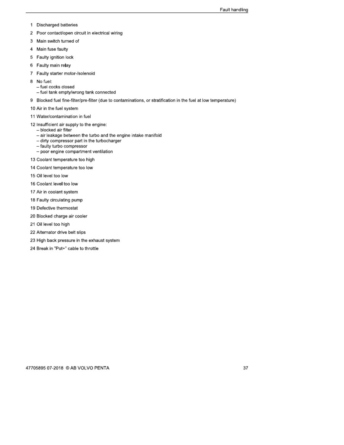 Sample 7 of Volvo CE Penta Technical Maintenance Guide Operation & Maintenance Manual (OMM) [PDF]