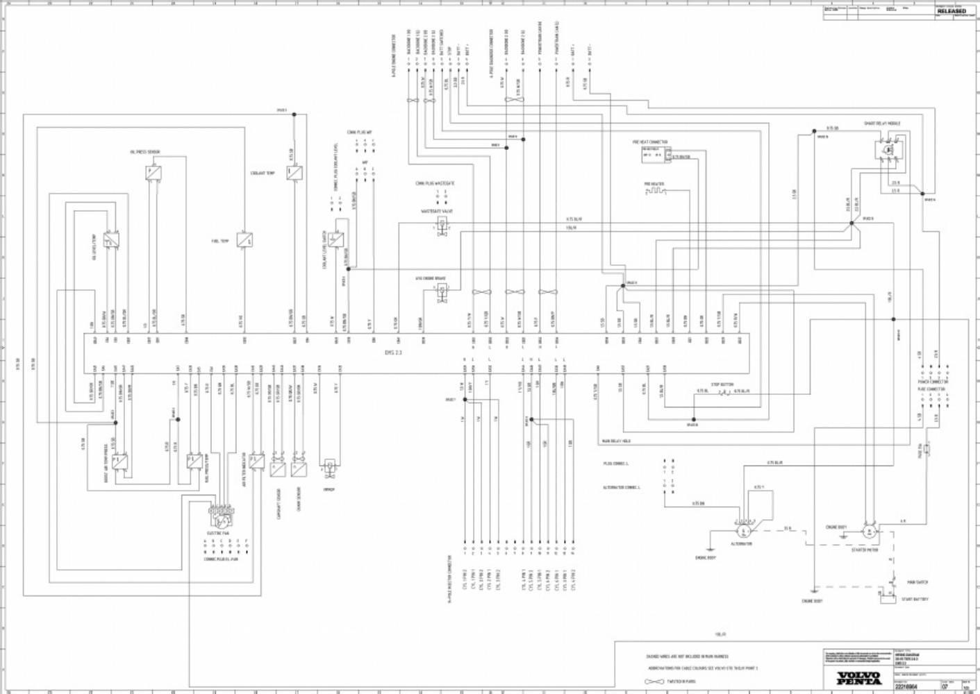 Sample 5 of Volvo CE Penta Wiring Diagrams Guide Complete Electrical Wiring Schematic & System Diagram [PDF]