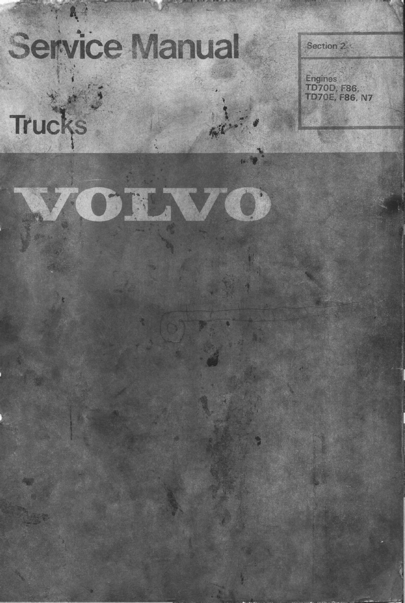 Volvo CE TD70 Engine Technical Manual [PDF] cover