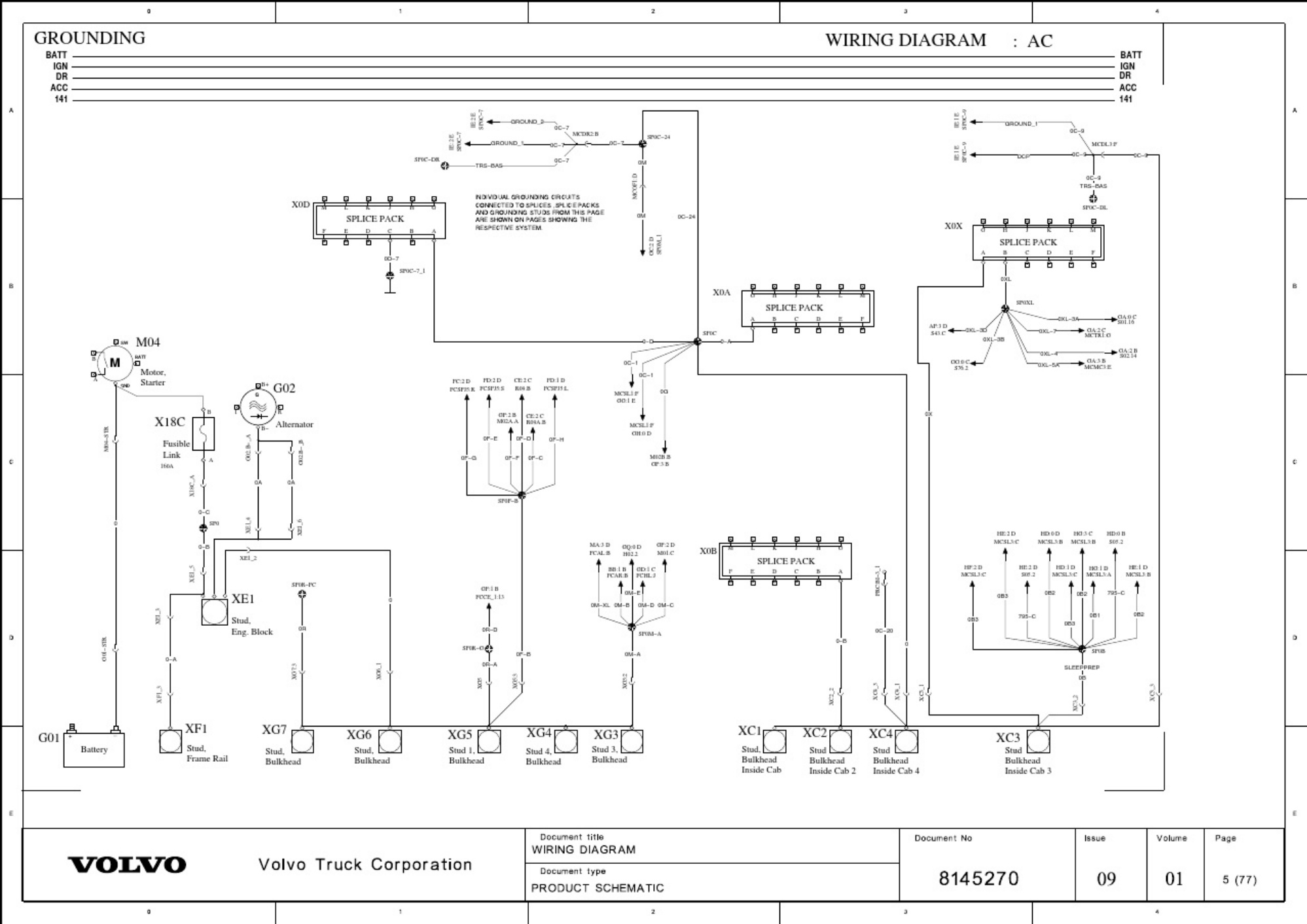 Sample 2 of Volvo CE Truck Wiring Diagram 12V Complete Electrical Wiring Schematic & System Diagram [PDF]