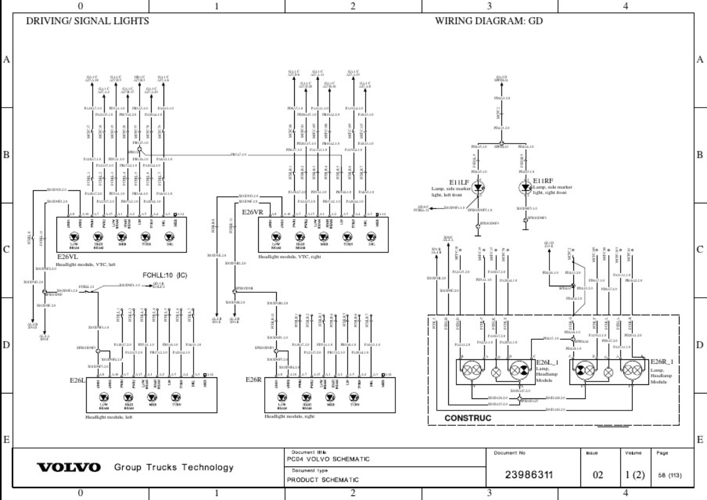 Sample 5 of Volvo CE Truck Wiring Diagrams Index Complete Electrical Wiring Schematic & System Diagram [PDF]
